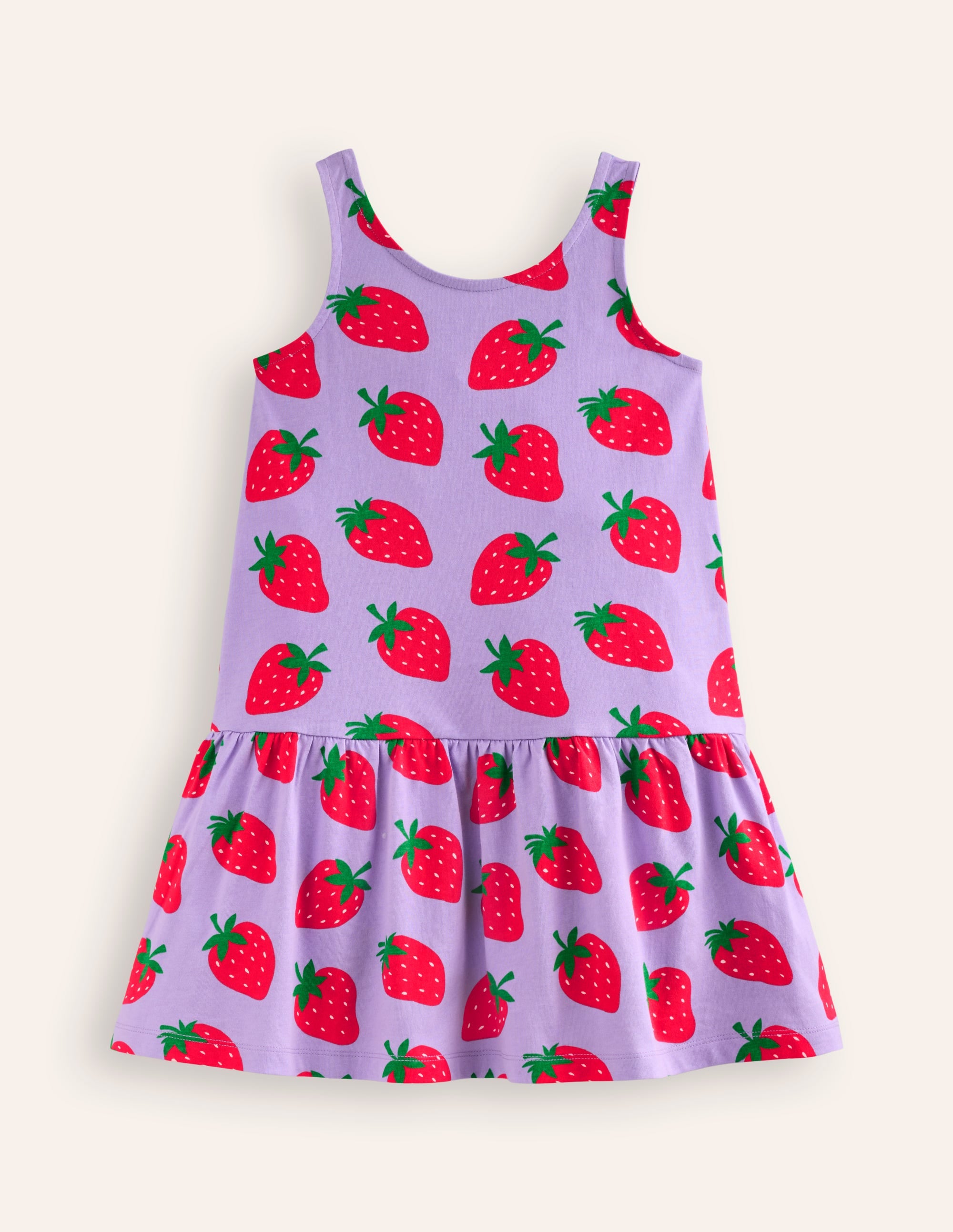 Trägerkleid mit tiefer Taille-Parma-Violett Erdbeeren - Image 2