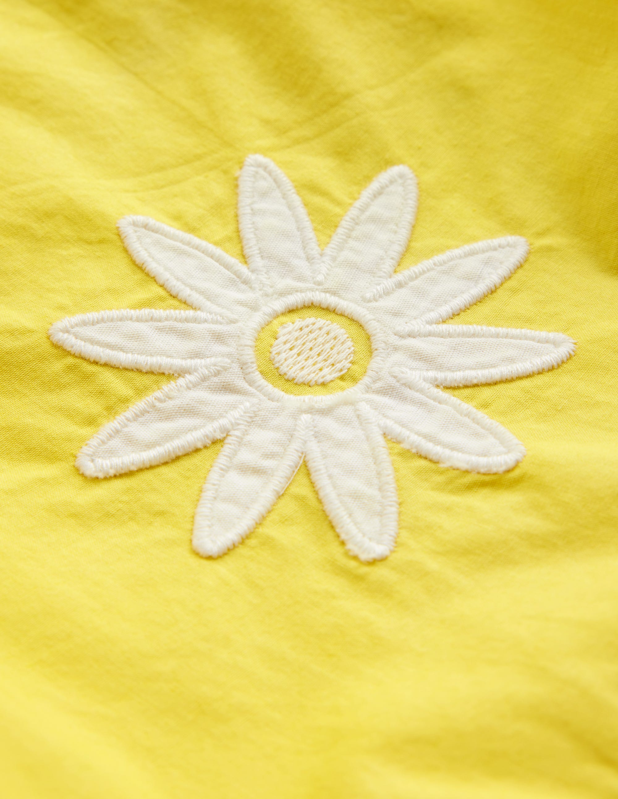 Baumwollkleid mit Applikationen-Bunt Blockfarben Palmen - Image 3