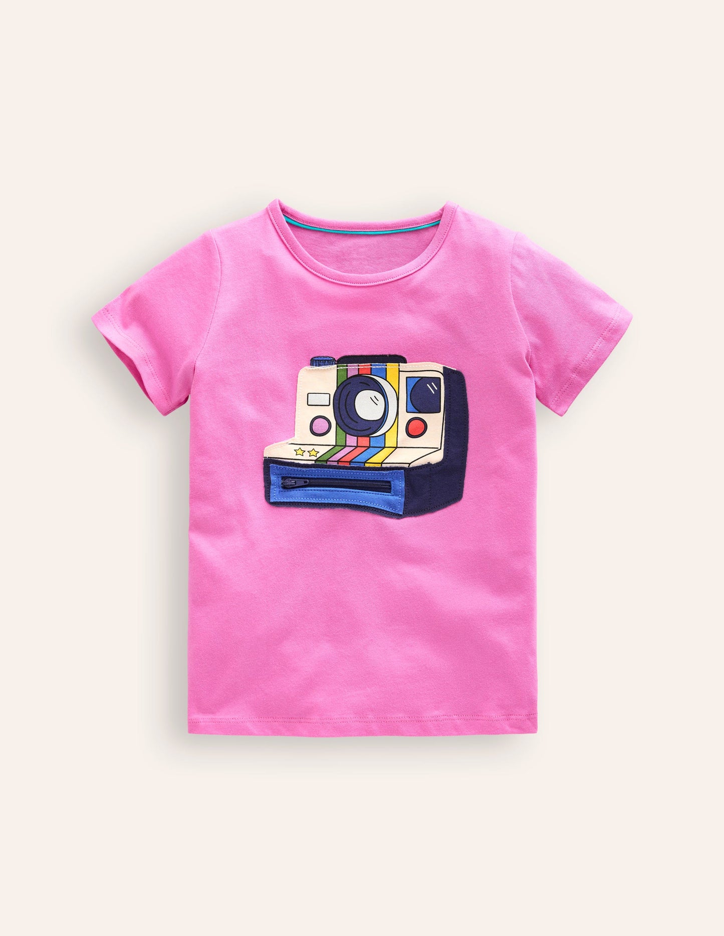 Peppiges T-Shirt mit Applikationen-Erdbeereis Polaroid