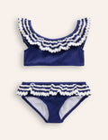 Ric Rac Frilly Bikini-Sapphire Blue