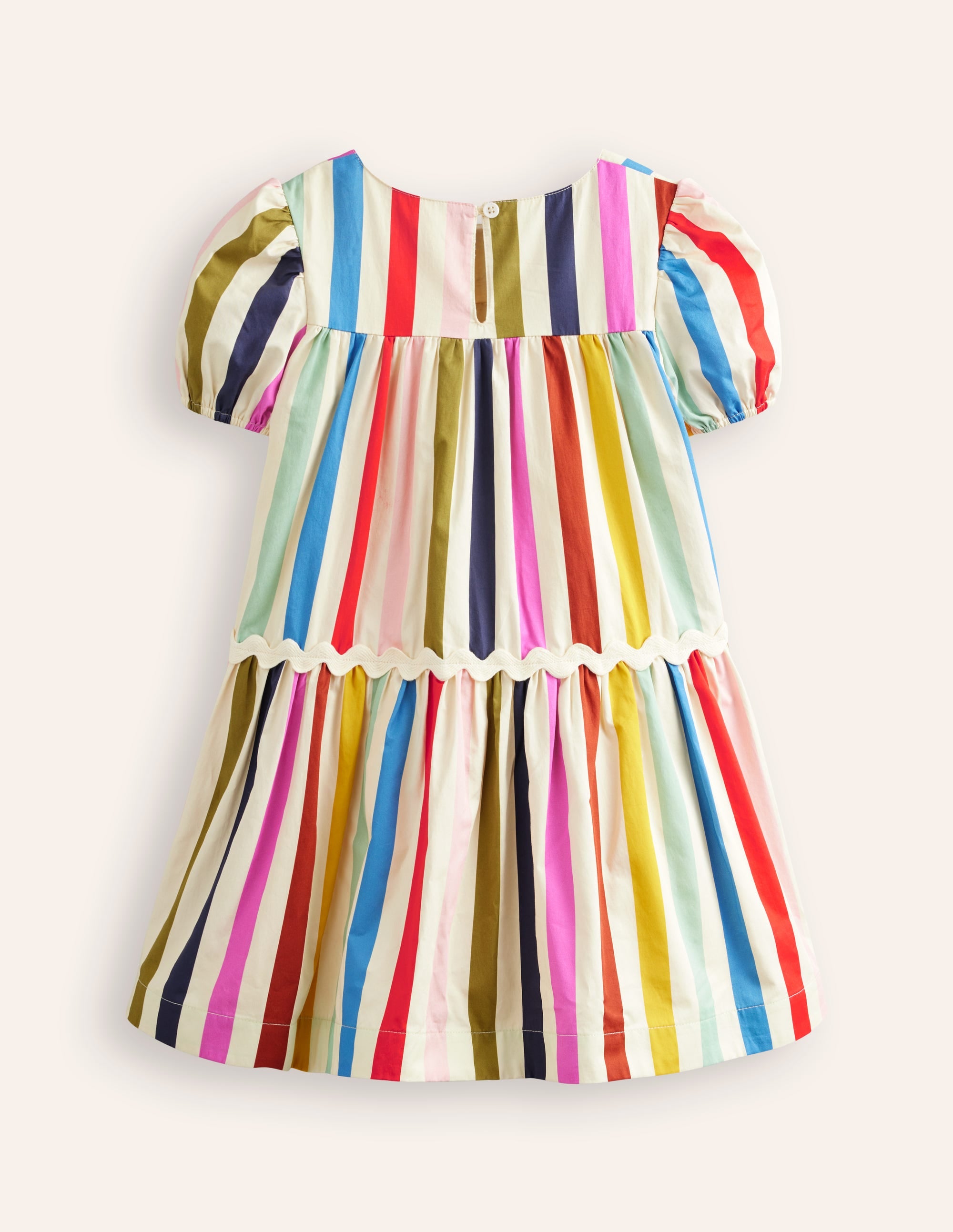Robe rayée à volants-Rayé multi arc-en-ciel - Image 5
