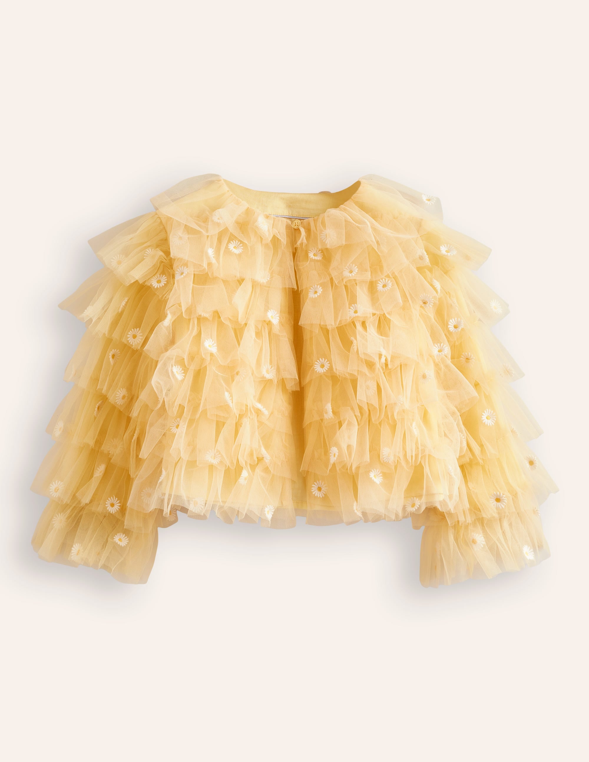 Stufenjacke aus Tüll-Frühlingsgelb Gänseblümchen - Image 1