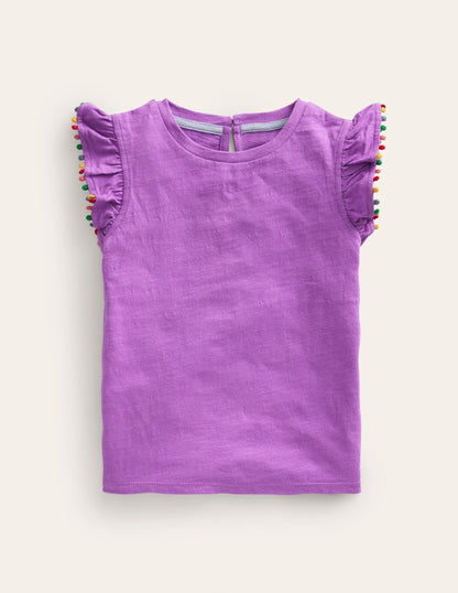 T-shirt à pompons-Multi Lace-2