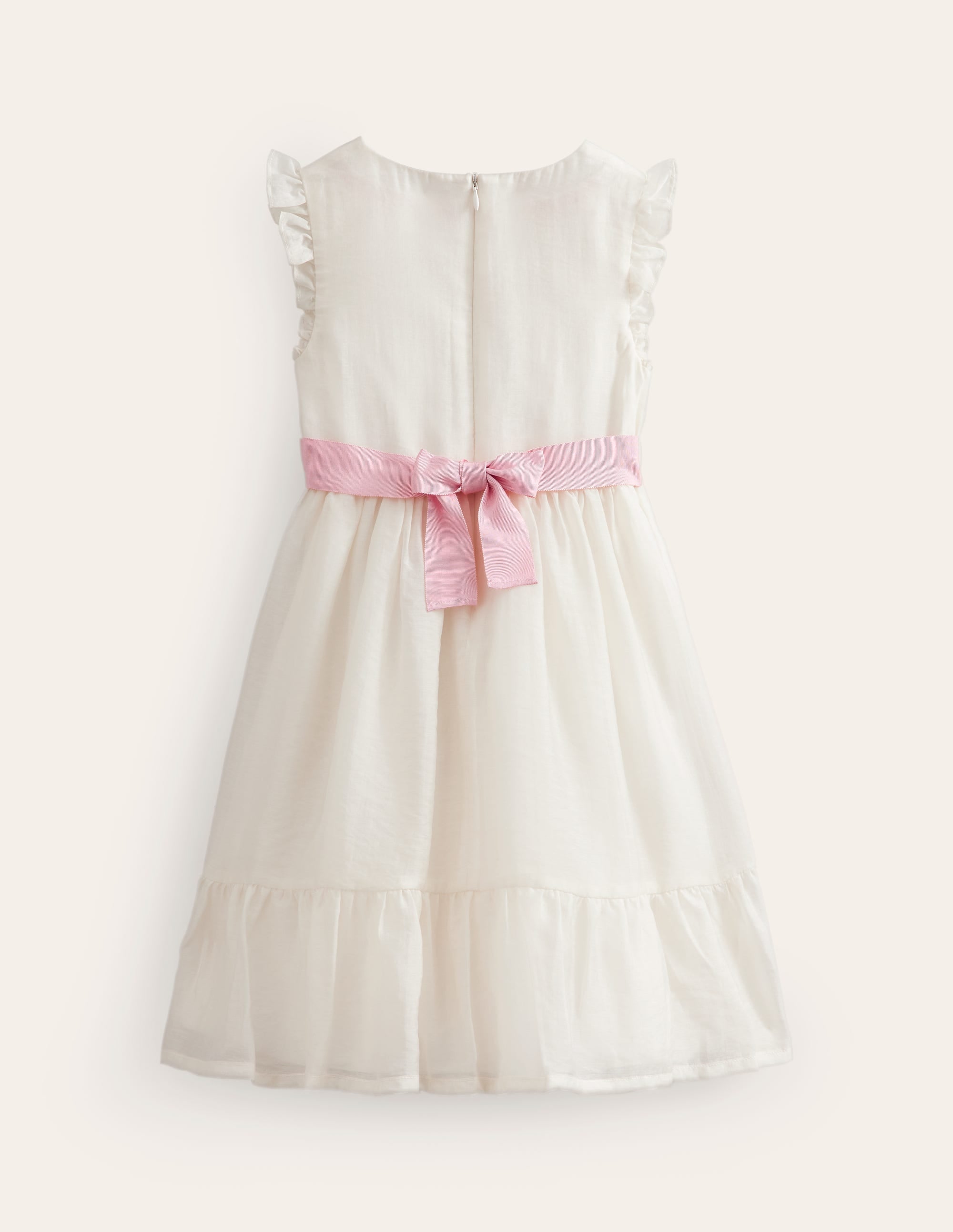 Robe aérienne en organza-Ivoire - Image 2
