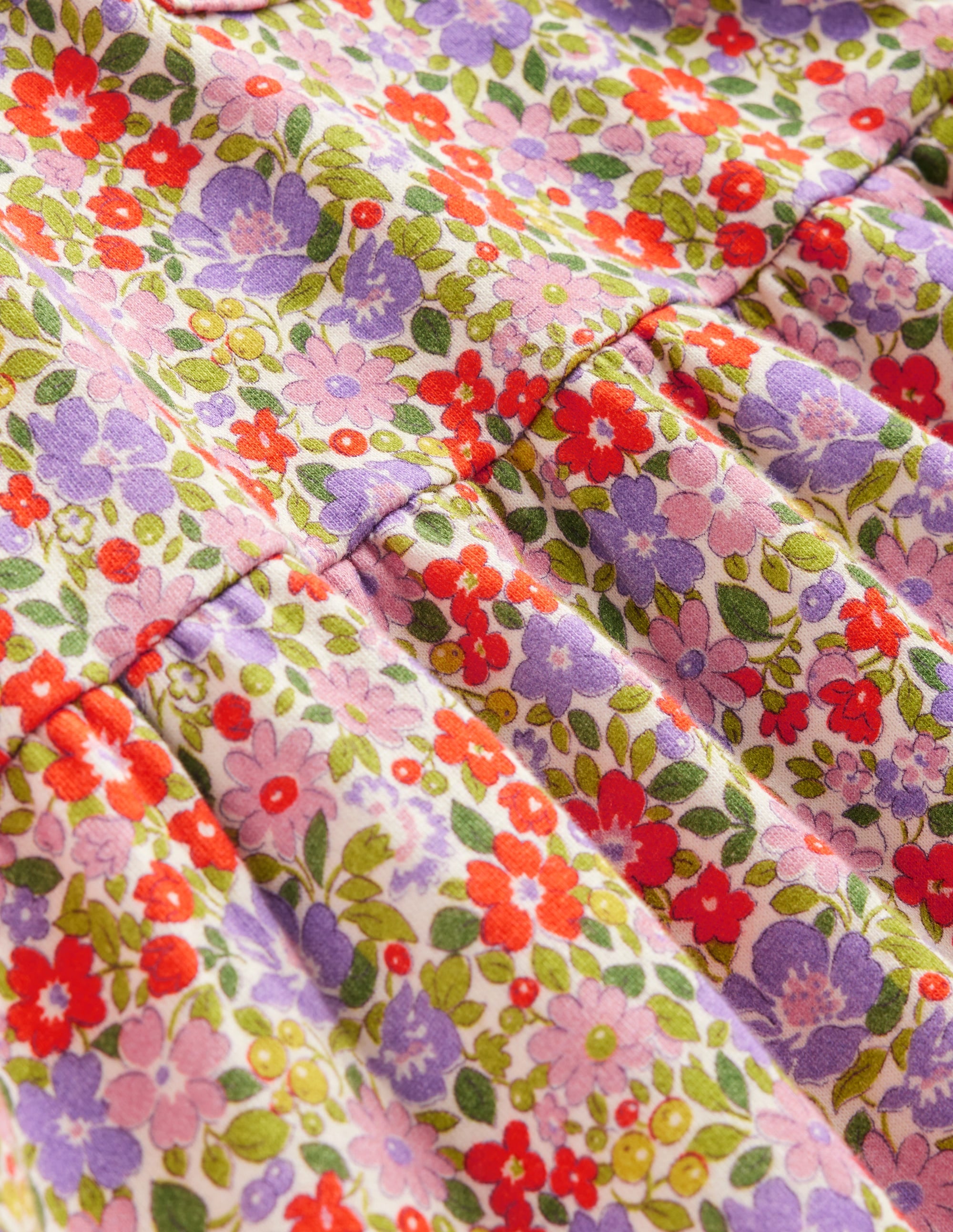 Robe-sweat à envers bouclé-Lit de fleurs violet aster - Image 3
