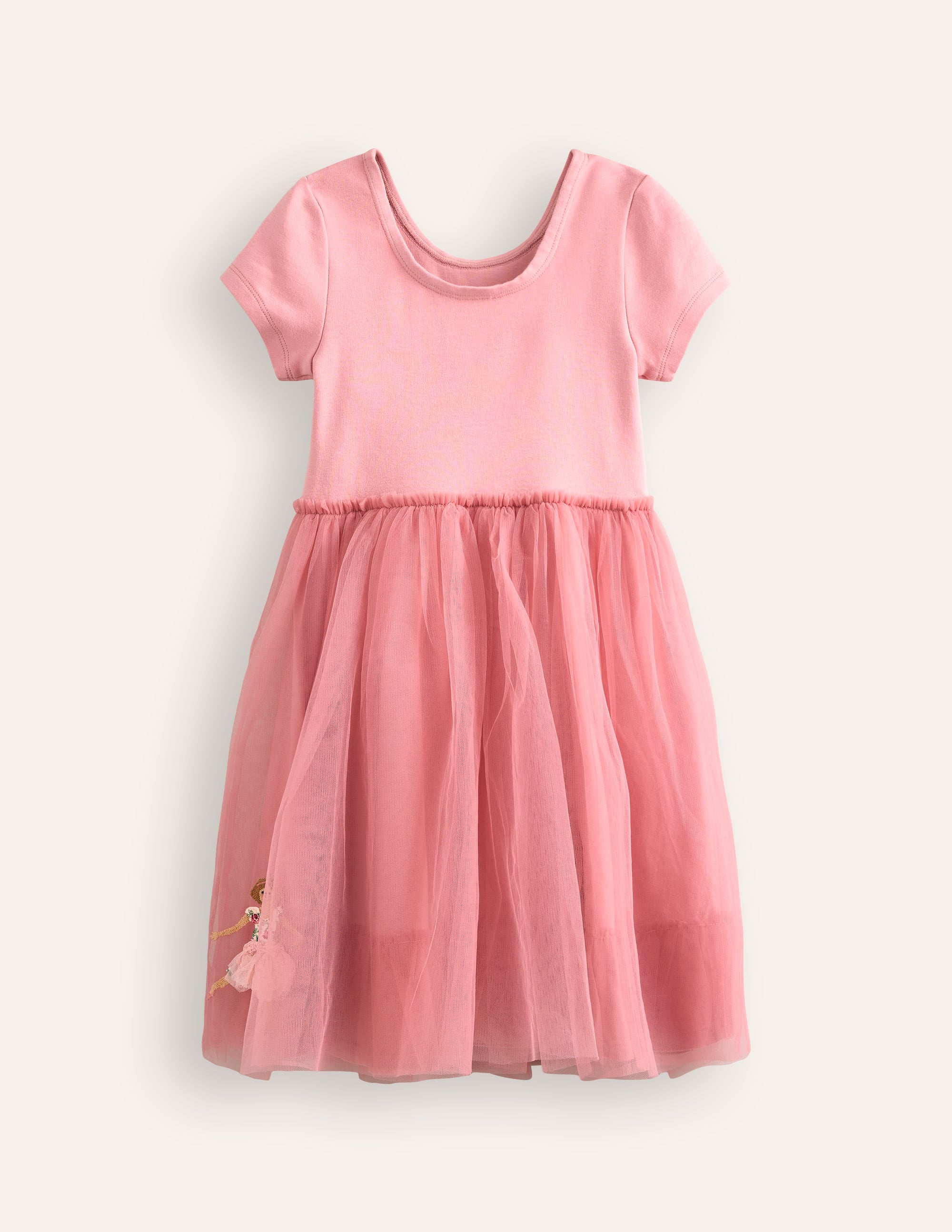 Robe de ballerine en tulle à appliqué-Ballerines rose amande - Image 2