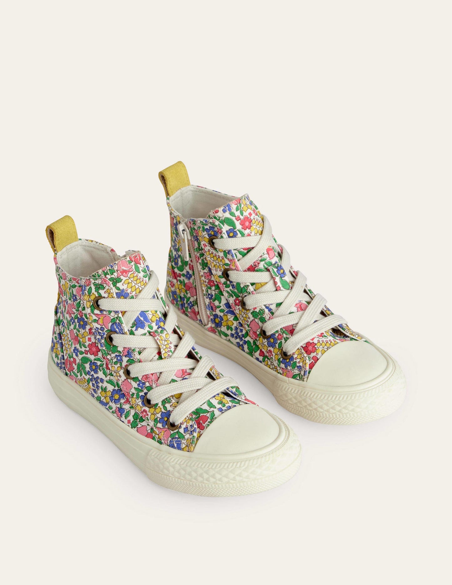 Hochgeschnittene Canvas-Sneaker-Bunt Blumenbeet