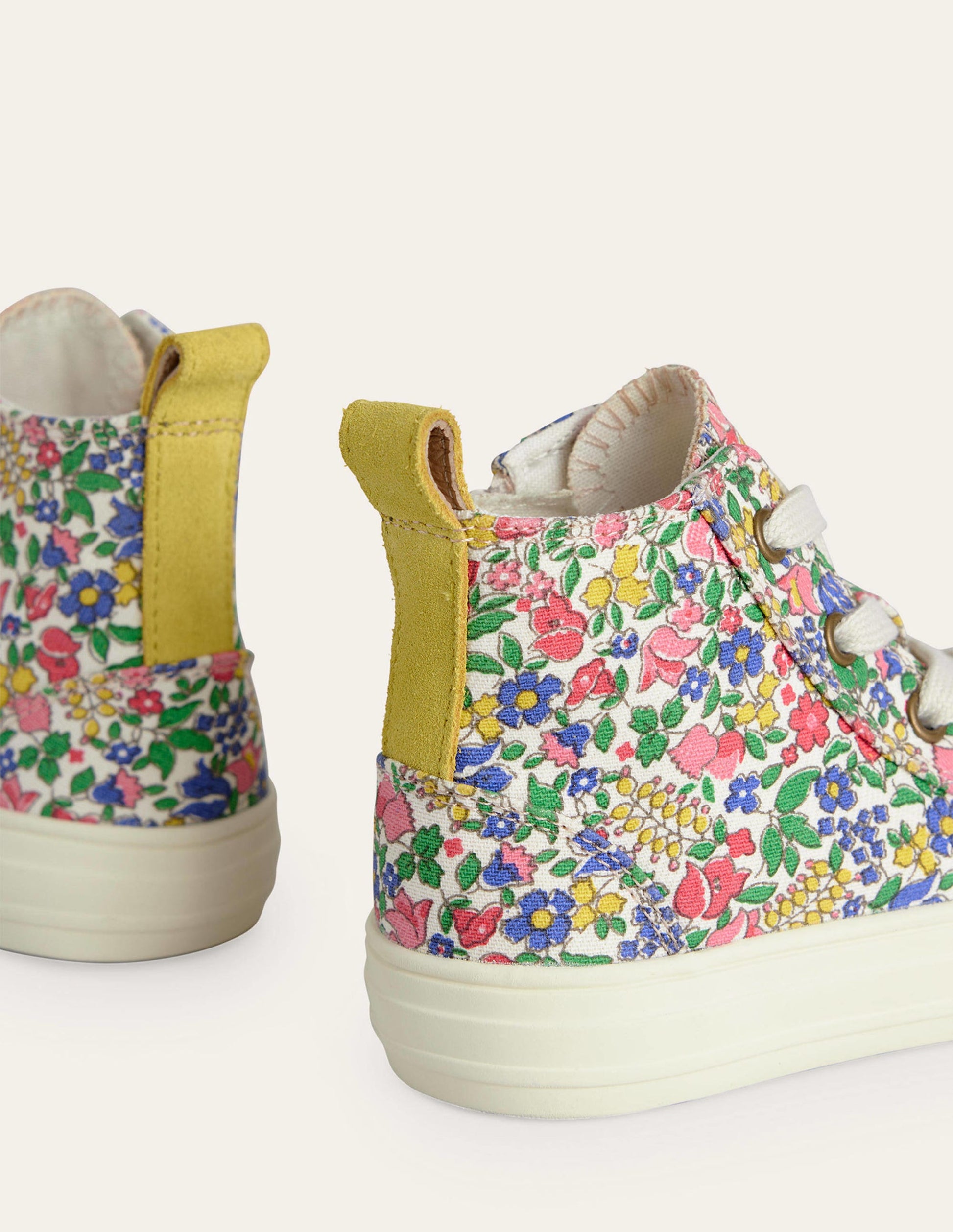 Hochgeschnittene Canvas-Sneaker-Bunt Blumenbeet-3