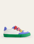 Flache Sneaker aus Leder-Naturweiß