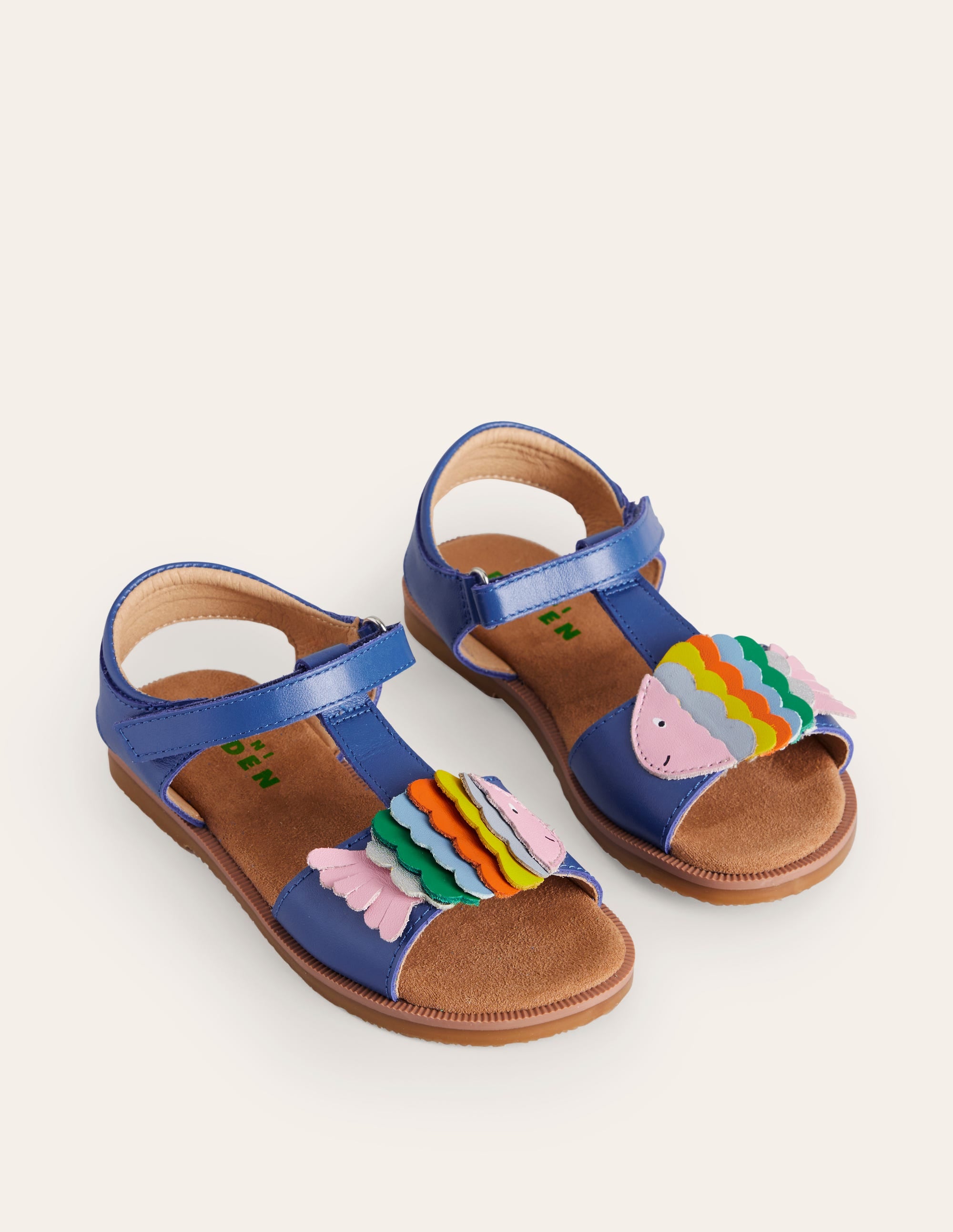 Sandales fun en cuir-Poisson multi bleu - Image 2