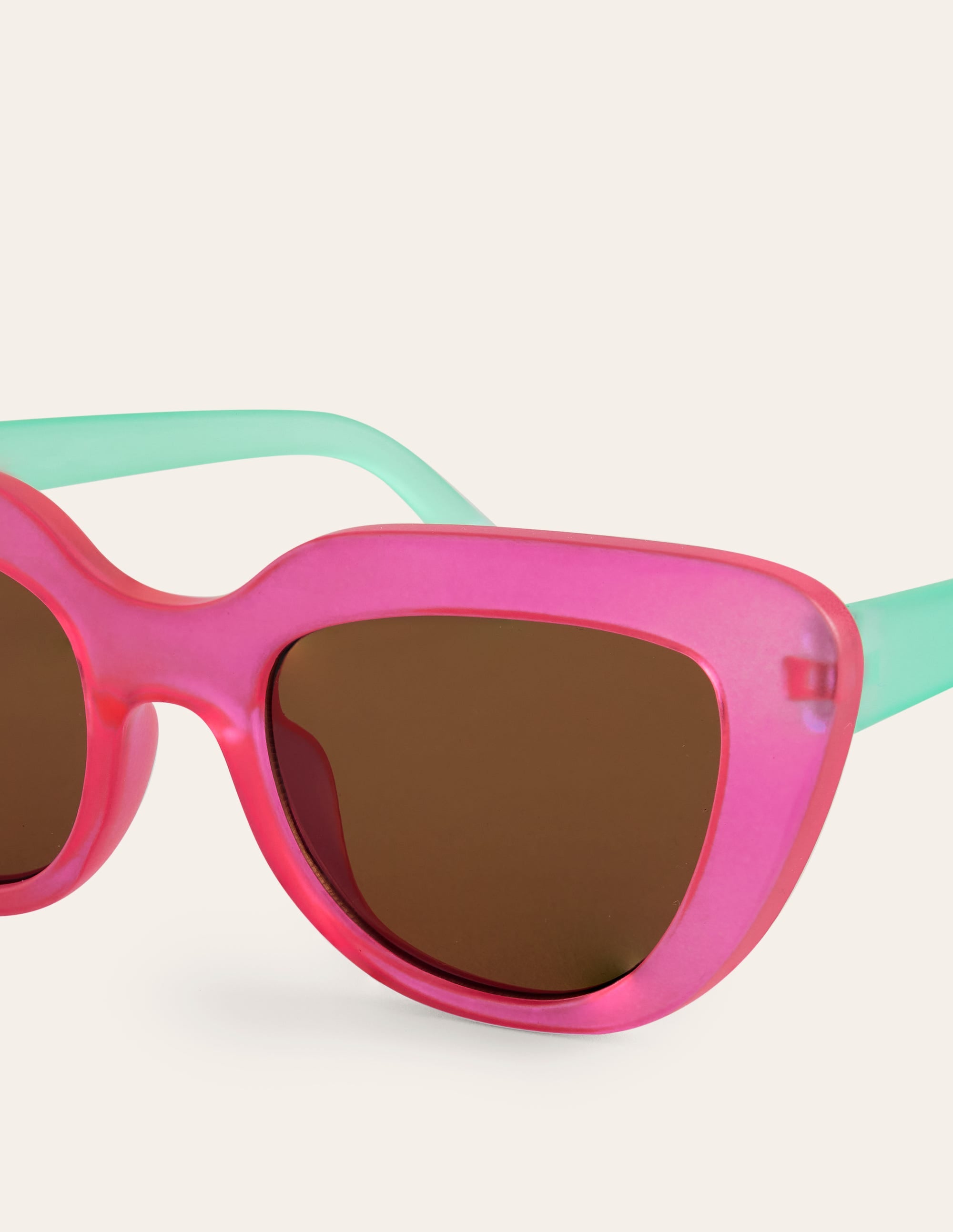Classic Sunglasses-Pink and Green Colourblock - Image 3