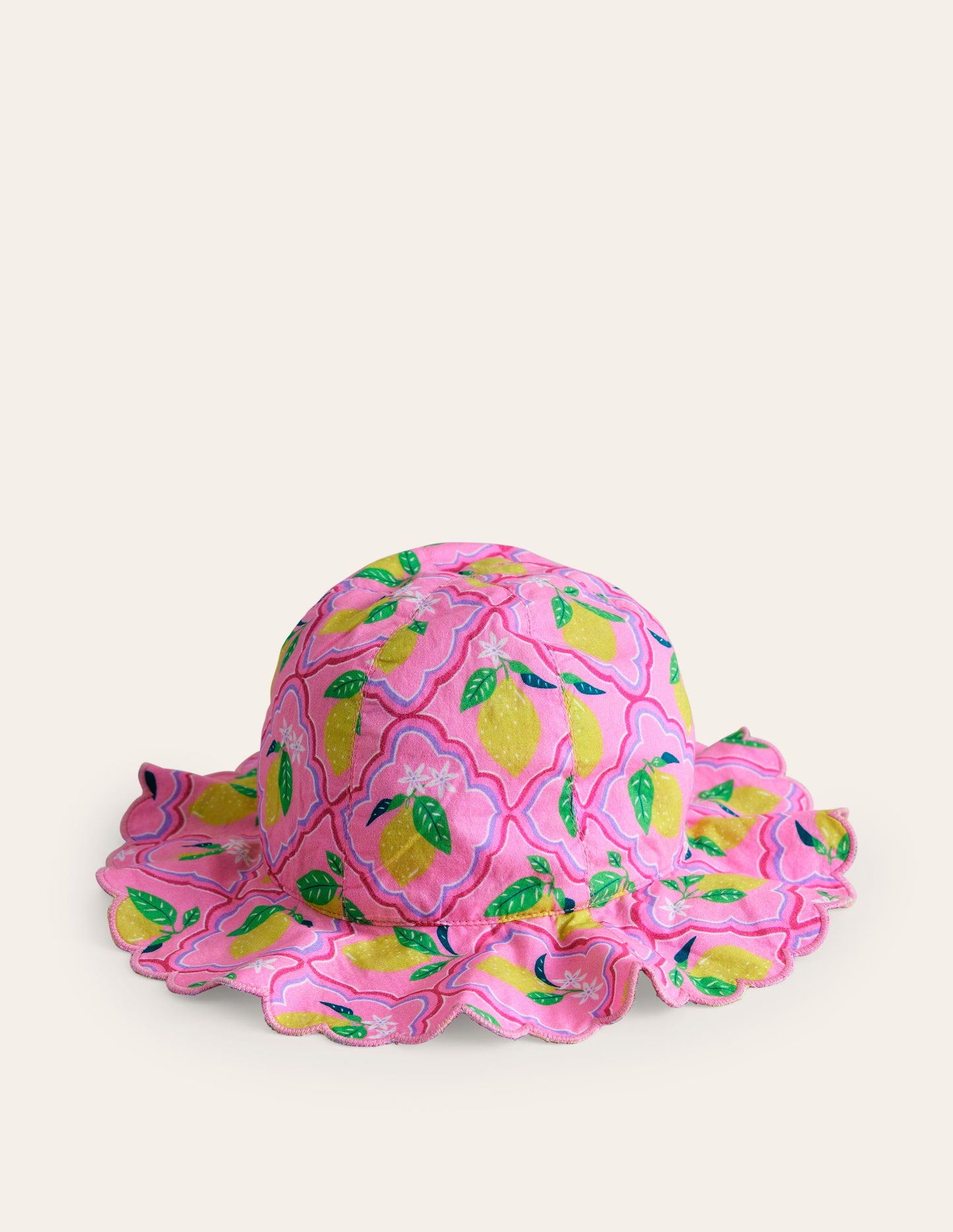 Wide Brimmed Hat-Pink Lemon Grove