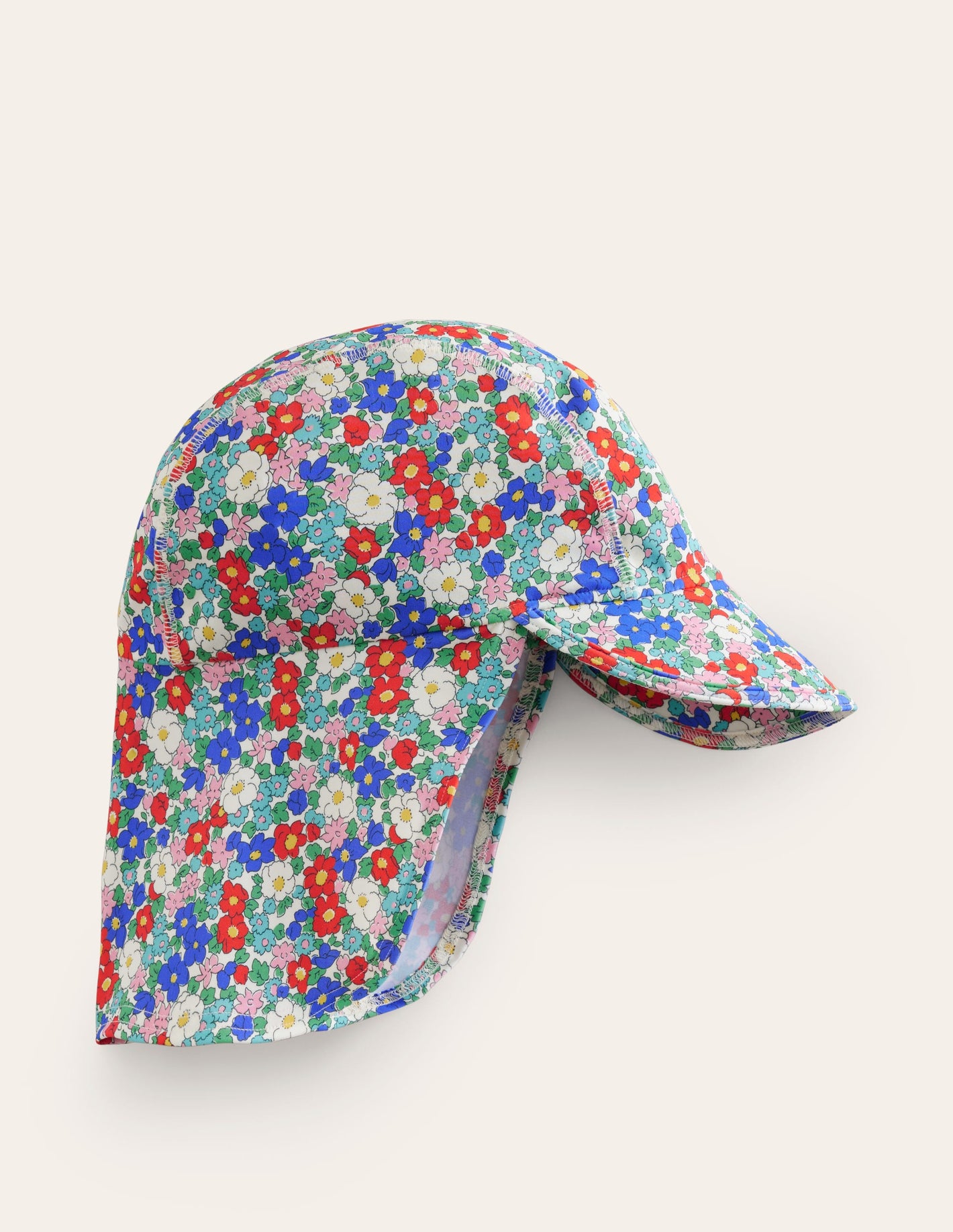 Schwimmhut mit Sonnenschutz und Muster-Bunt & Nautisch Floral