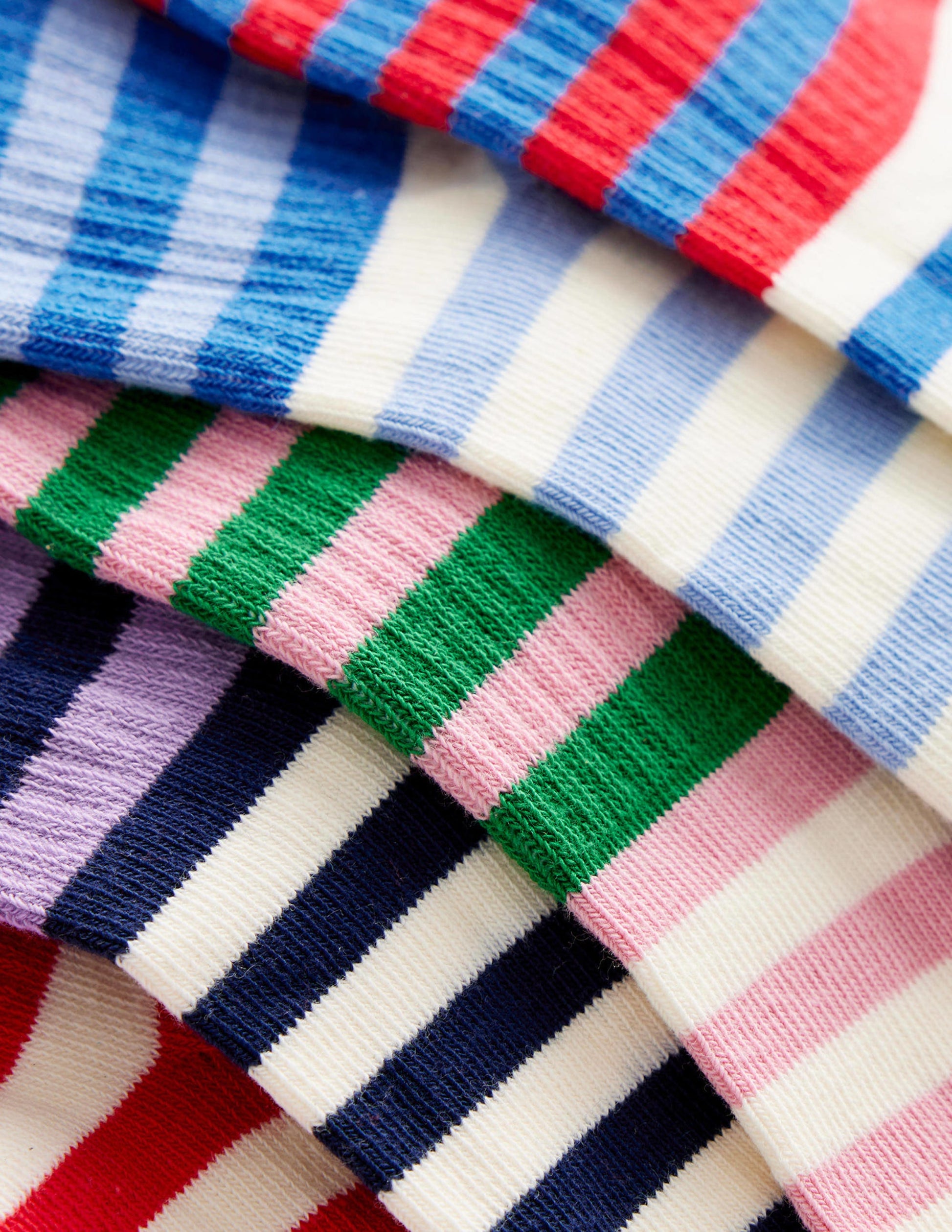 Gerippte Socken im 5er-Pack-Bunt Gestreift-2