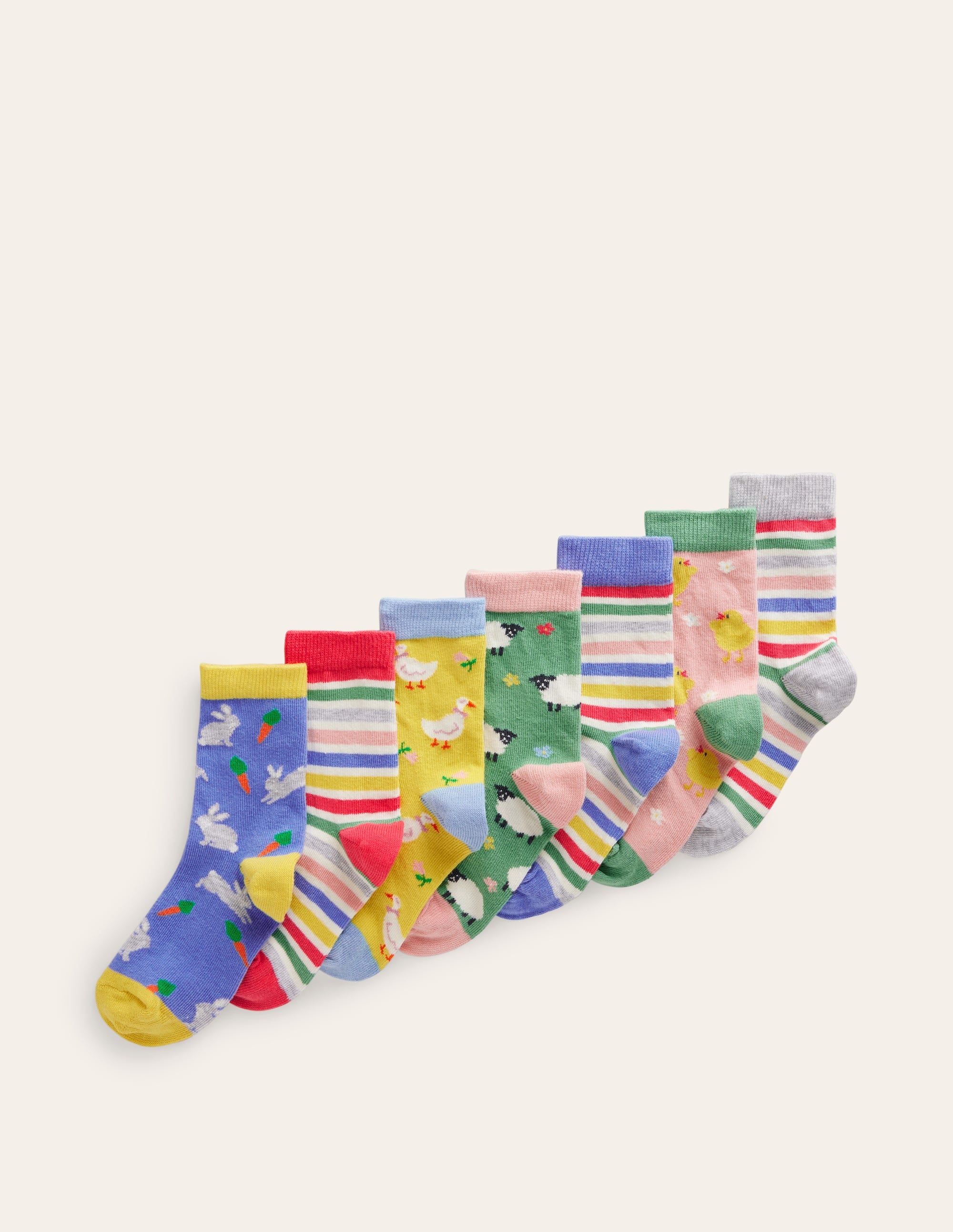 Socken im 7er-Pack-Frühlingsmuster - Image 1