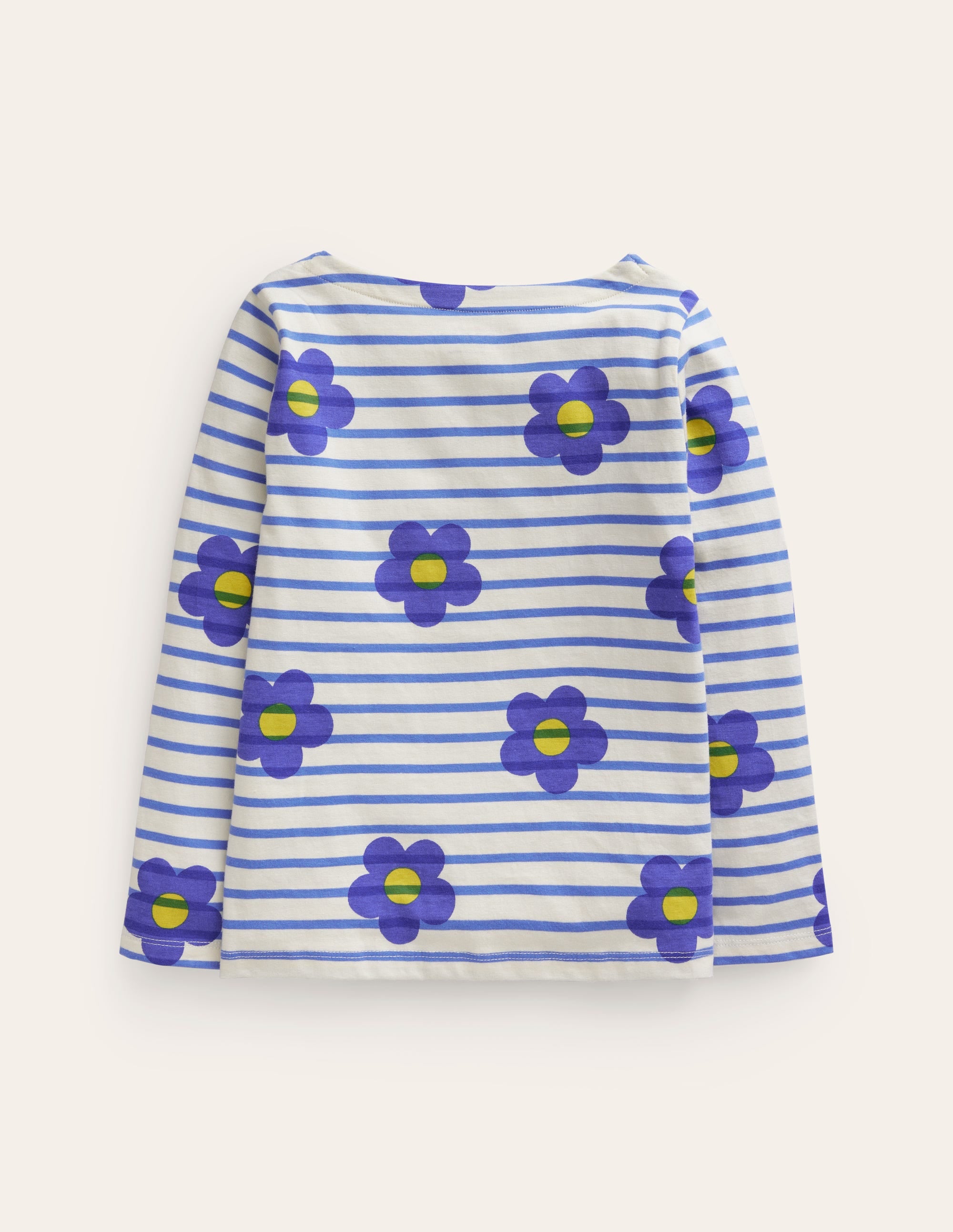 Lustiges Bretonshirt-Blau Blume - Image 2