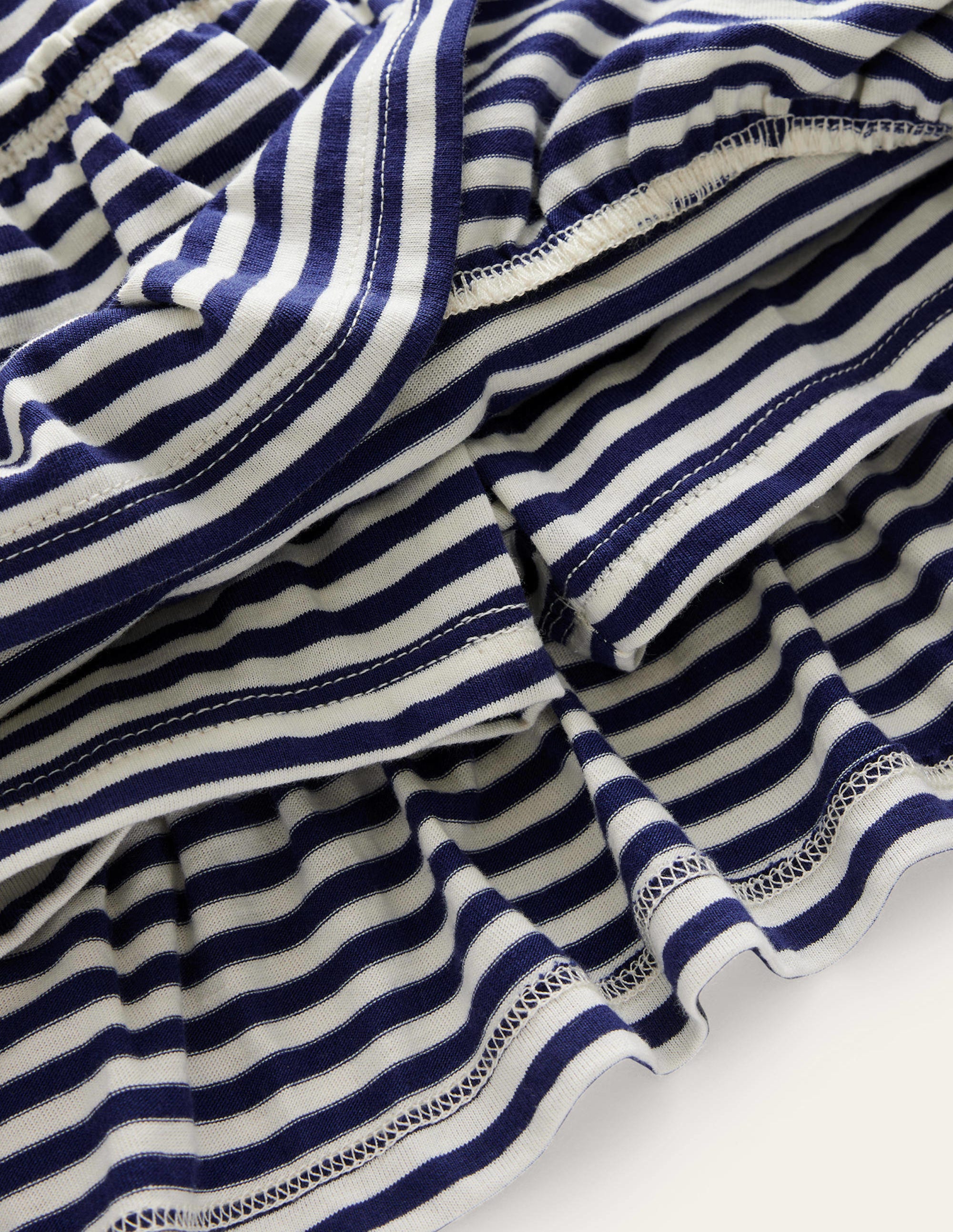 Jupe-short volantée en jersey-Schuluniform-Marineblau/Naturweiß - Image 3
