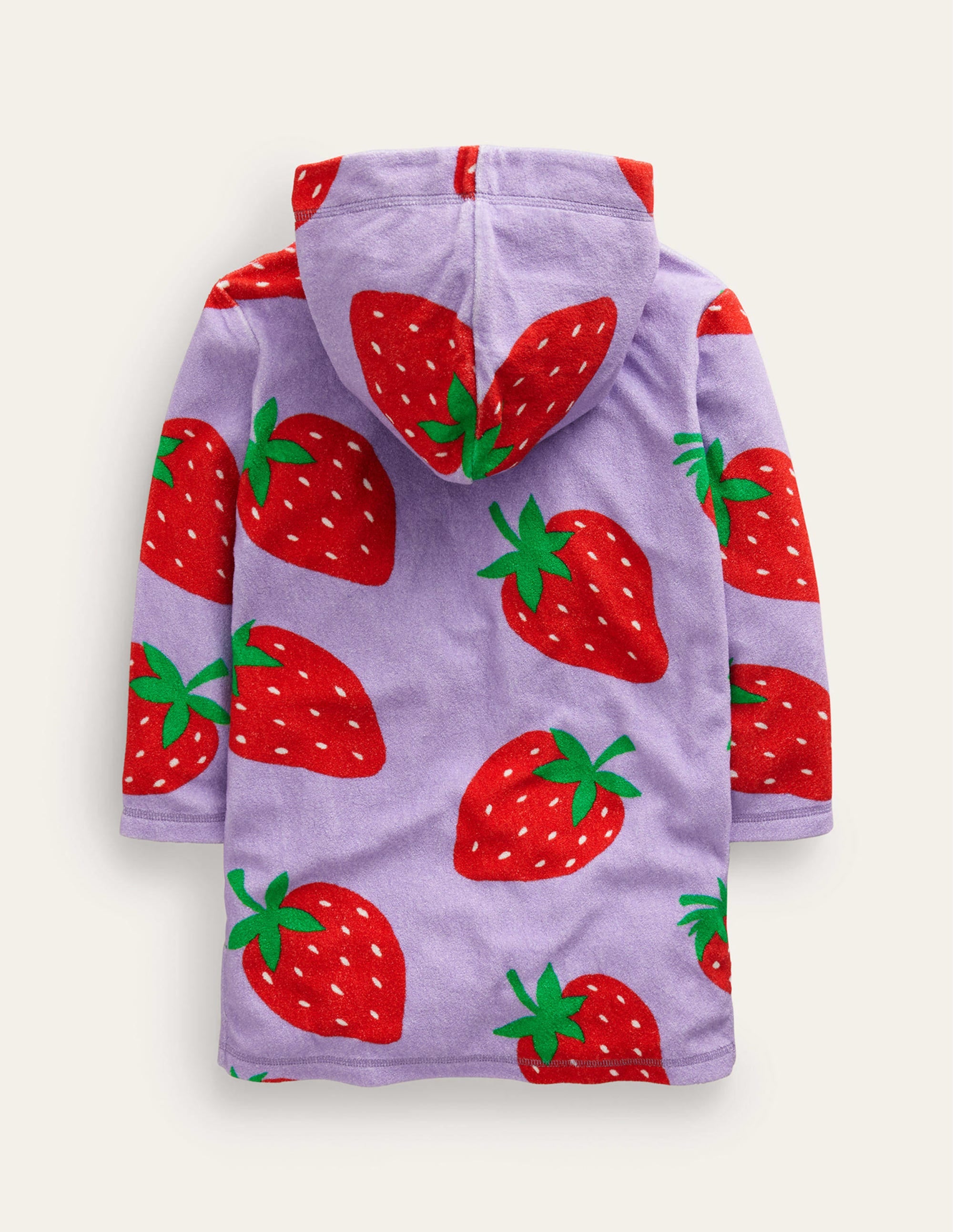 Poncho en éponge-Fraises parme - Image 2