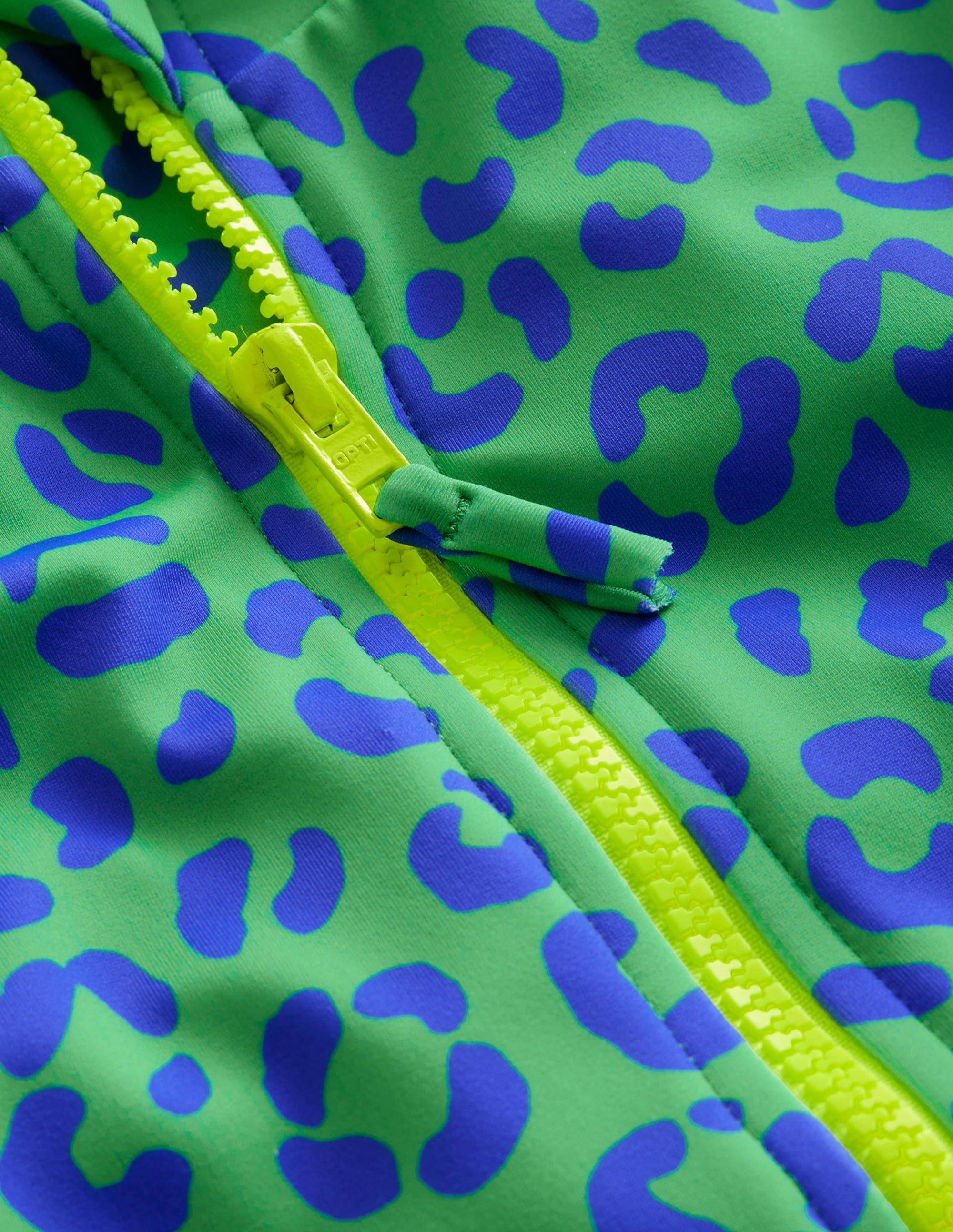 Langärmeliger Badeanzug-Grün Leopard - Image 3