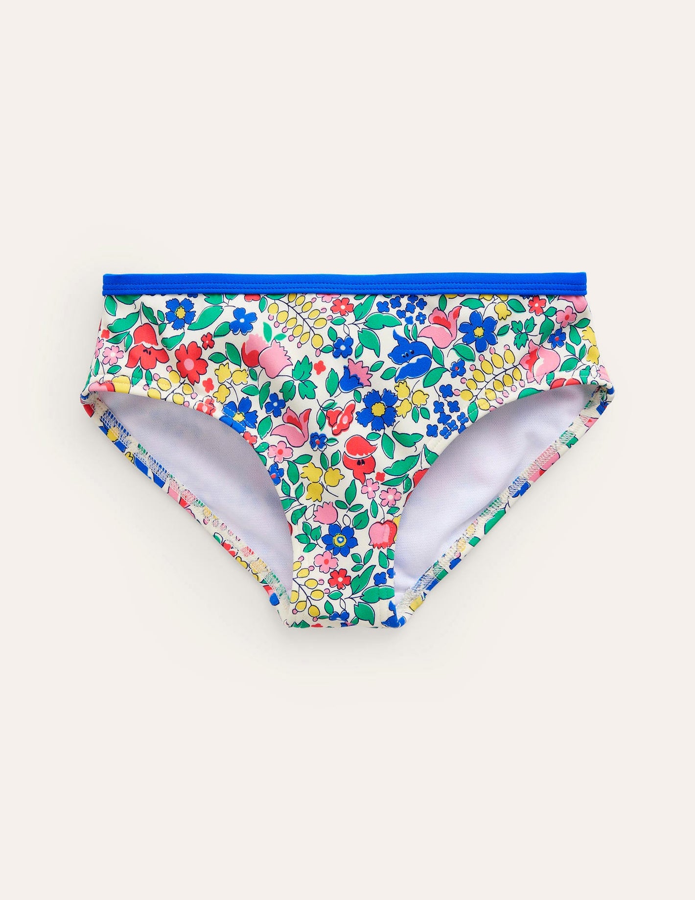 Gemusterte Bikinihose-Bunt Blumenbeet