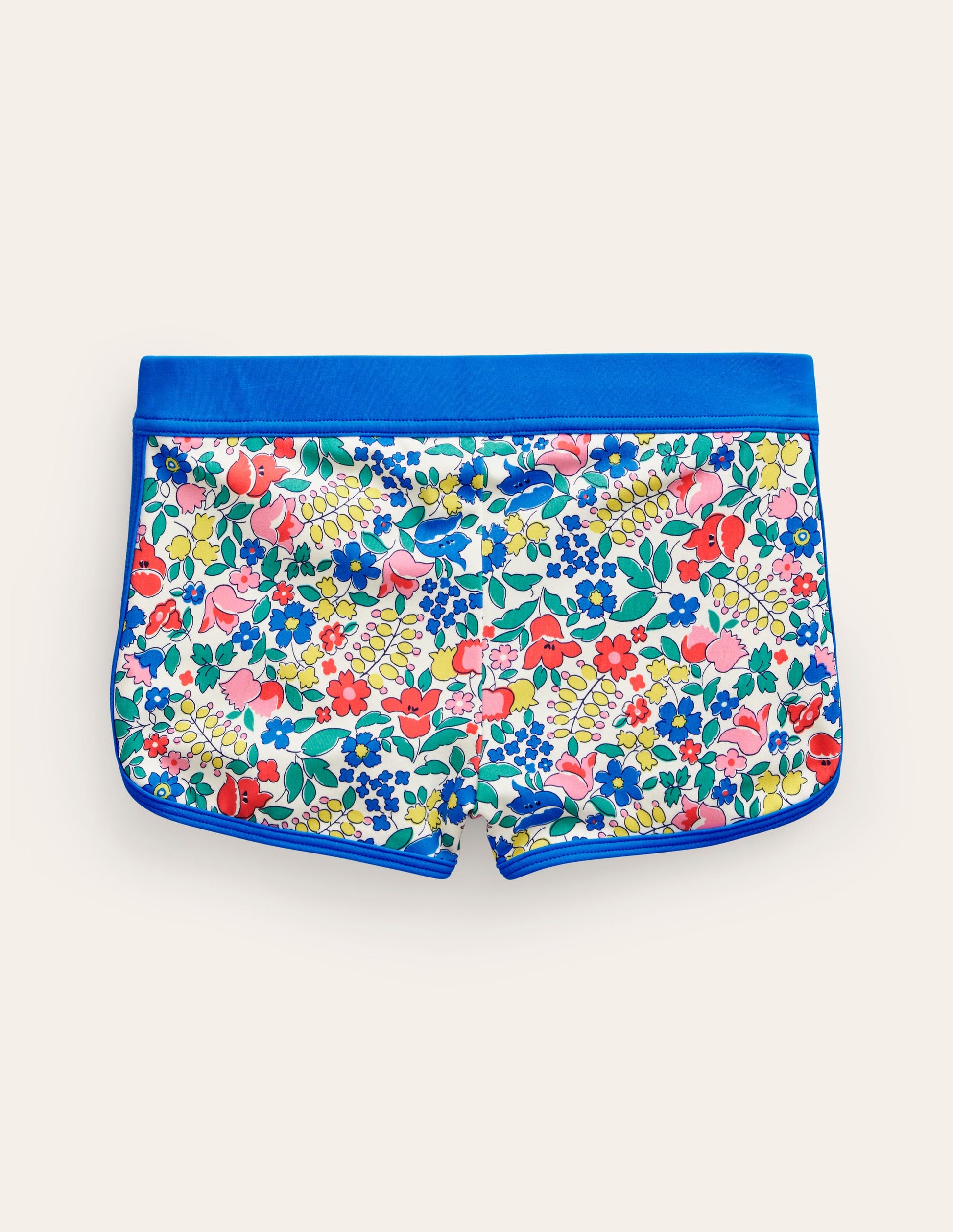 Gemusterte Badeshorts-Bunt Blumenbeet-2