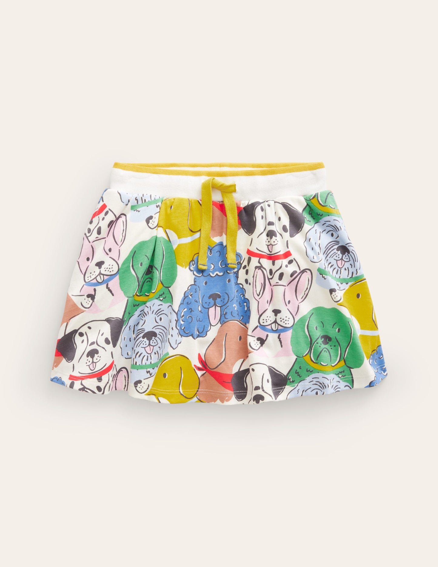 Jupe-short imprimée en jersey-Chien multi