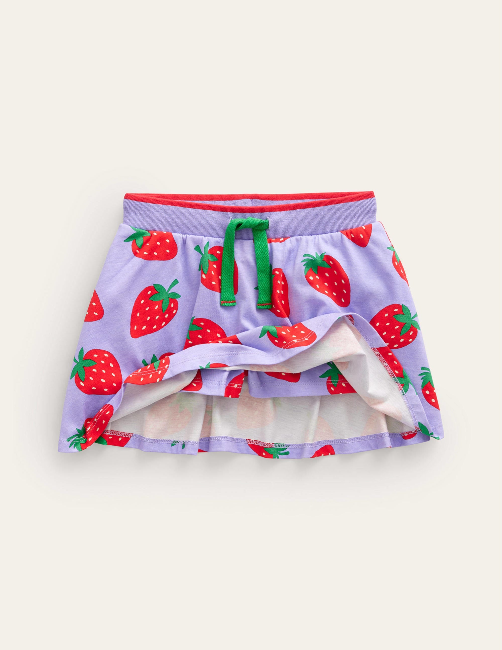 Gemusterter Jersey-Skort-Parma-Violett Erdbeeren - Image 4