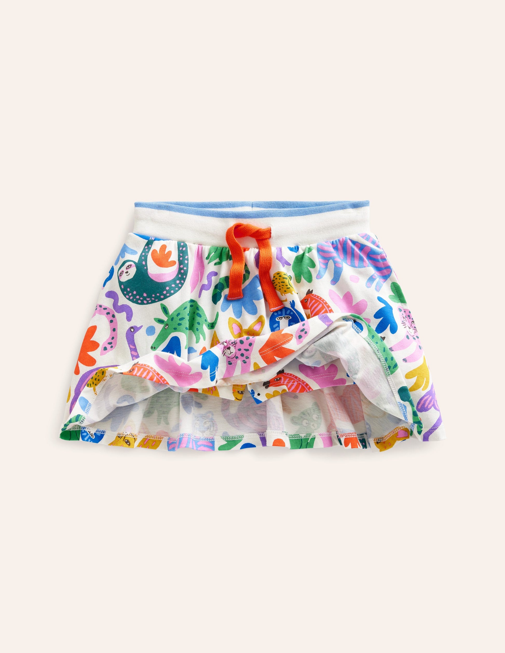 Jupe-short imprimée en jersey-Copains de safari multi-4