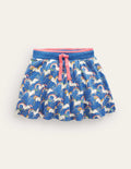 Gemusterter Jersey-Skort-Delfter Blau Einhorn
