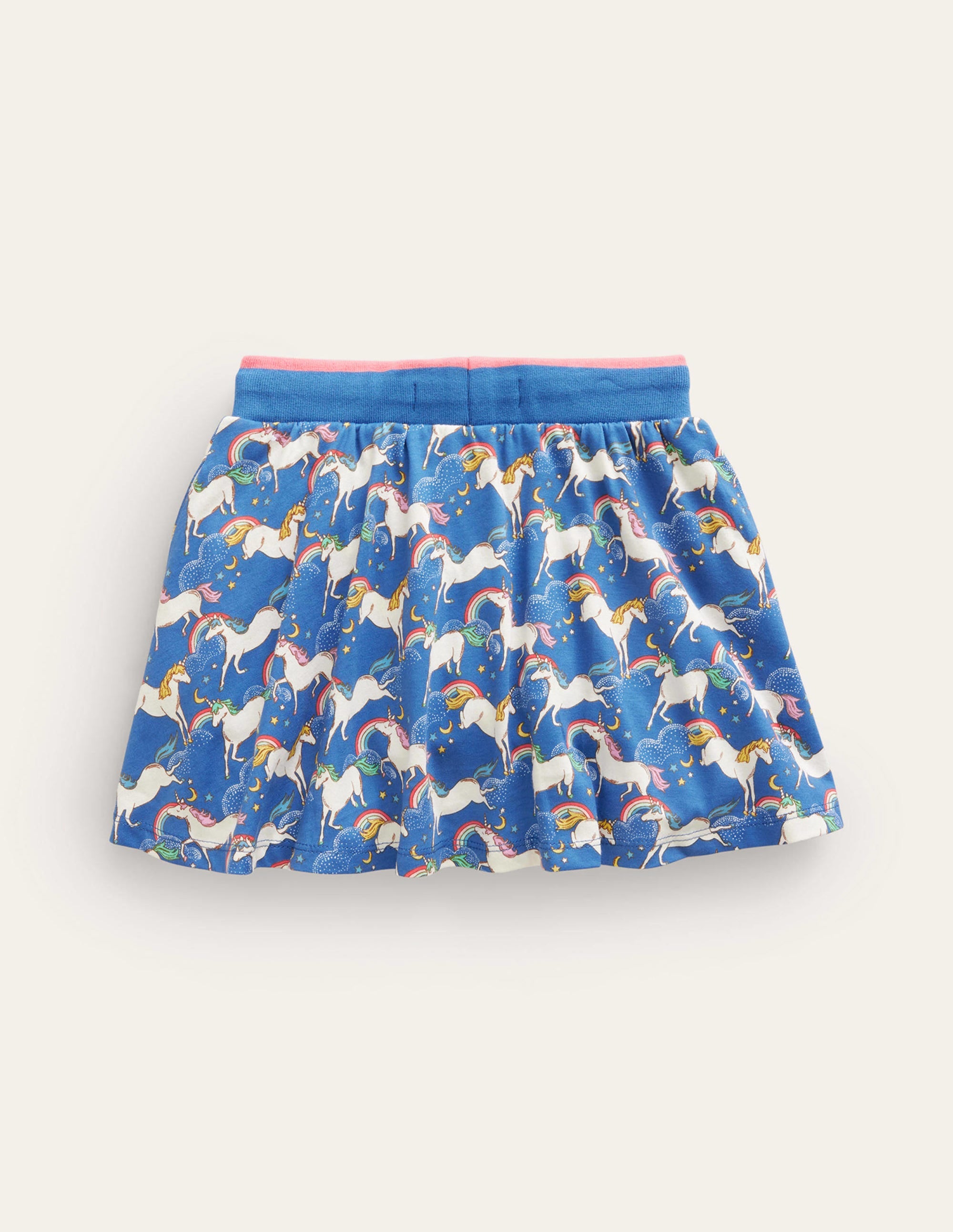 Gemusterter Jersey-Skort-Delfter Blau Einhorn - Image 2