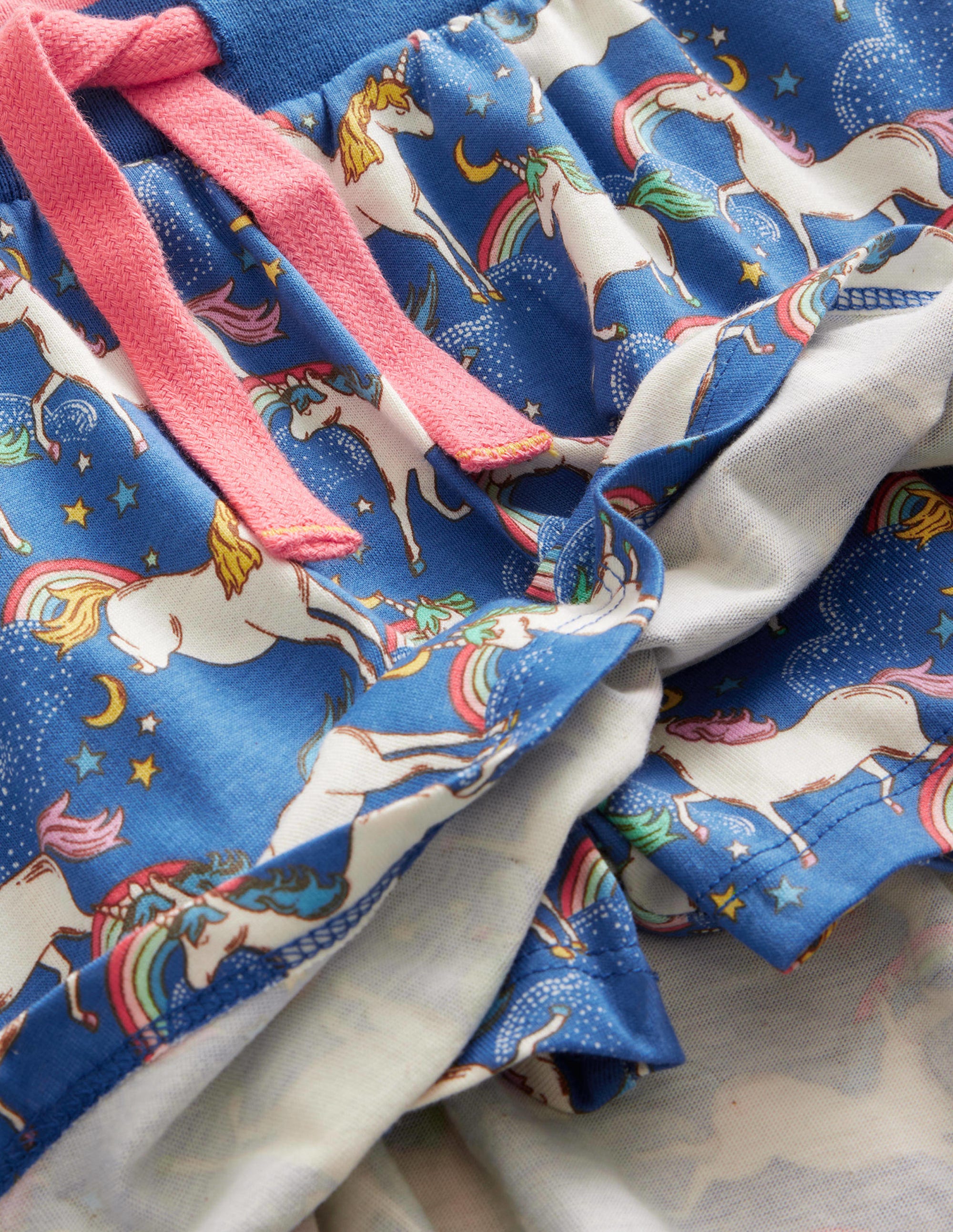 Gemusterter Jersey-Skort-Delfter Blau Einhorn - Image 3