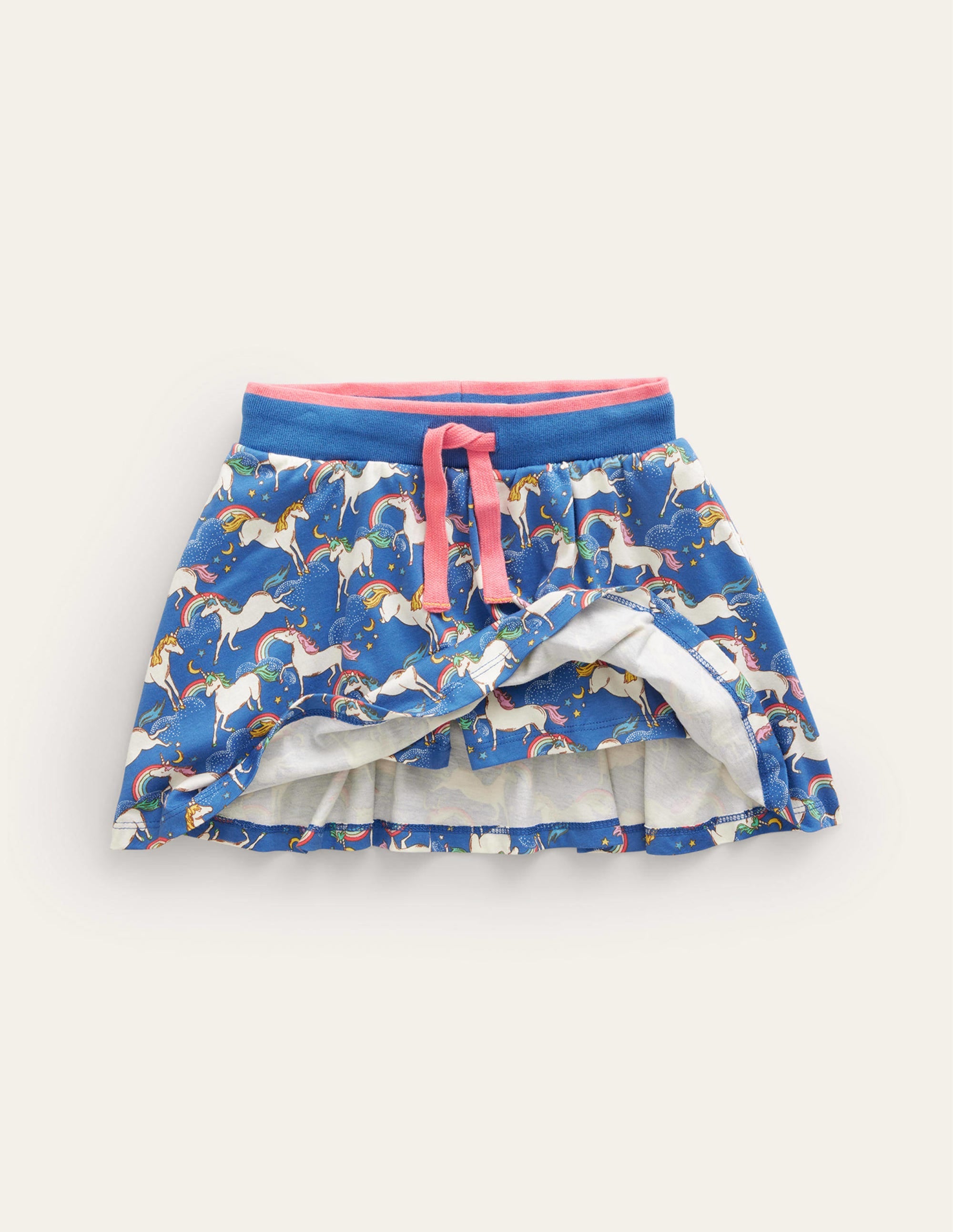 Gemusterter Jersey-Skort-Delfter Blau Einhorn - Image 4