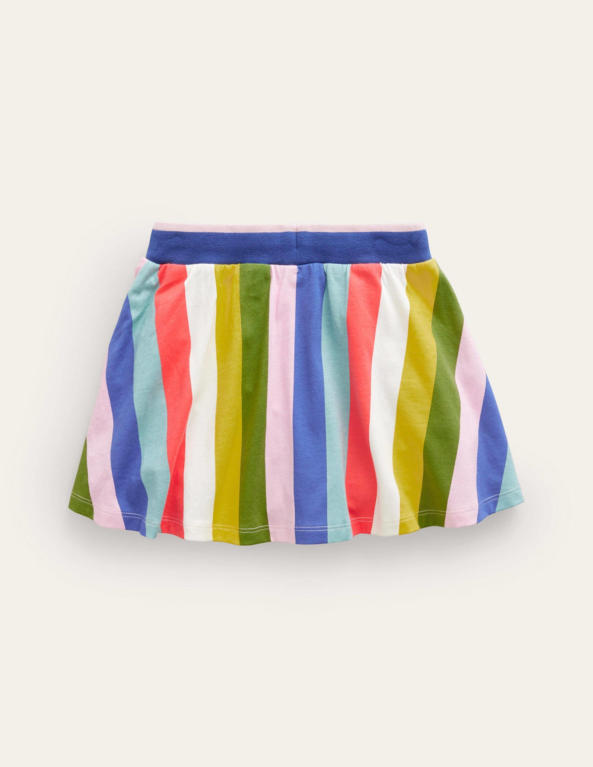 Gemusterter Jersey-Skort-Blitzblau/Bunt, Gestreift-2