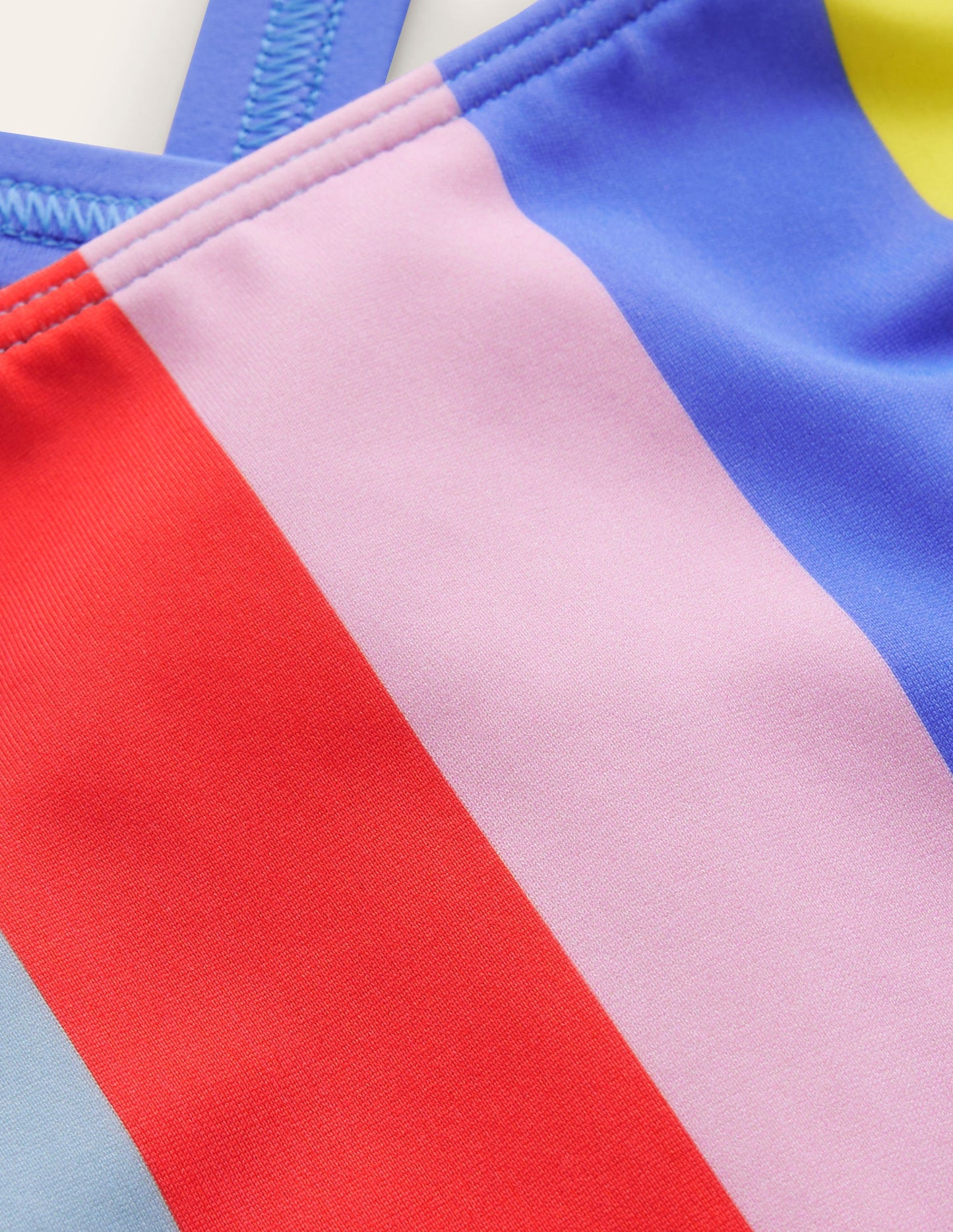 Maillot de bain imprimé croisé dans le dos-À Rayures Multicolores