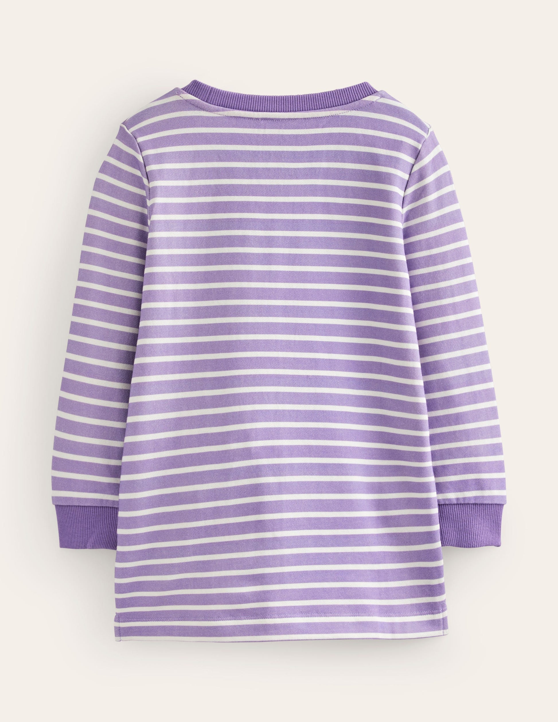 Tunika mit applizierter Tasche-Parmaviolett/Naturweiß-2