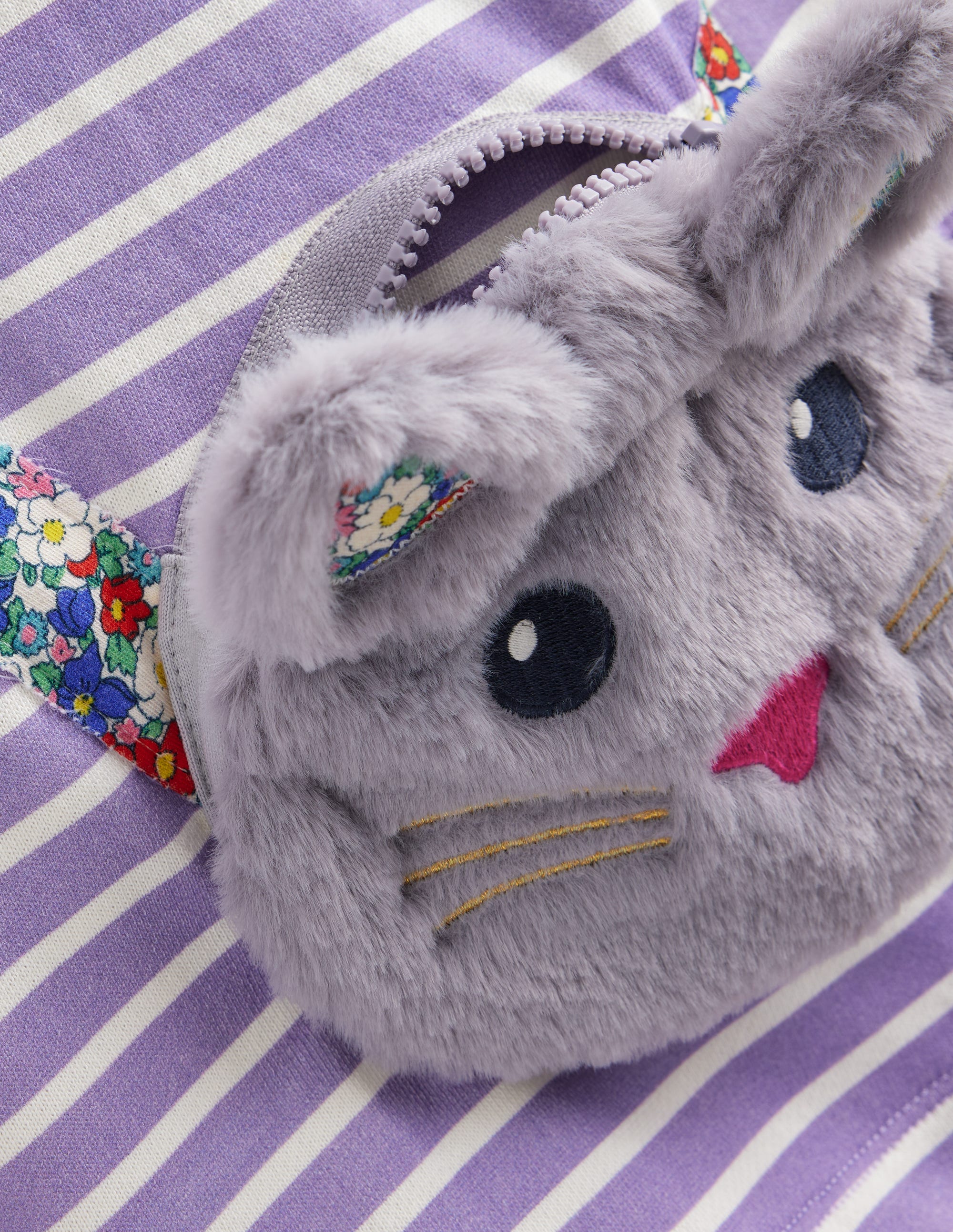 Tunika mit applizierter Tasche-Parmaviolett/Naturweiß - Image 3