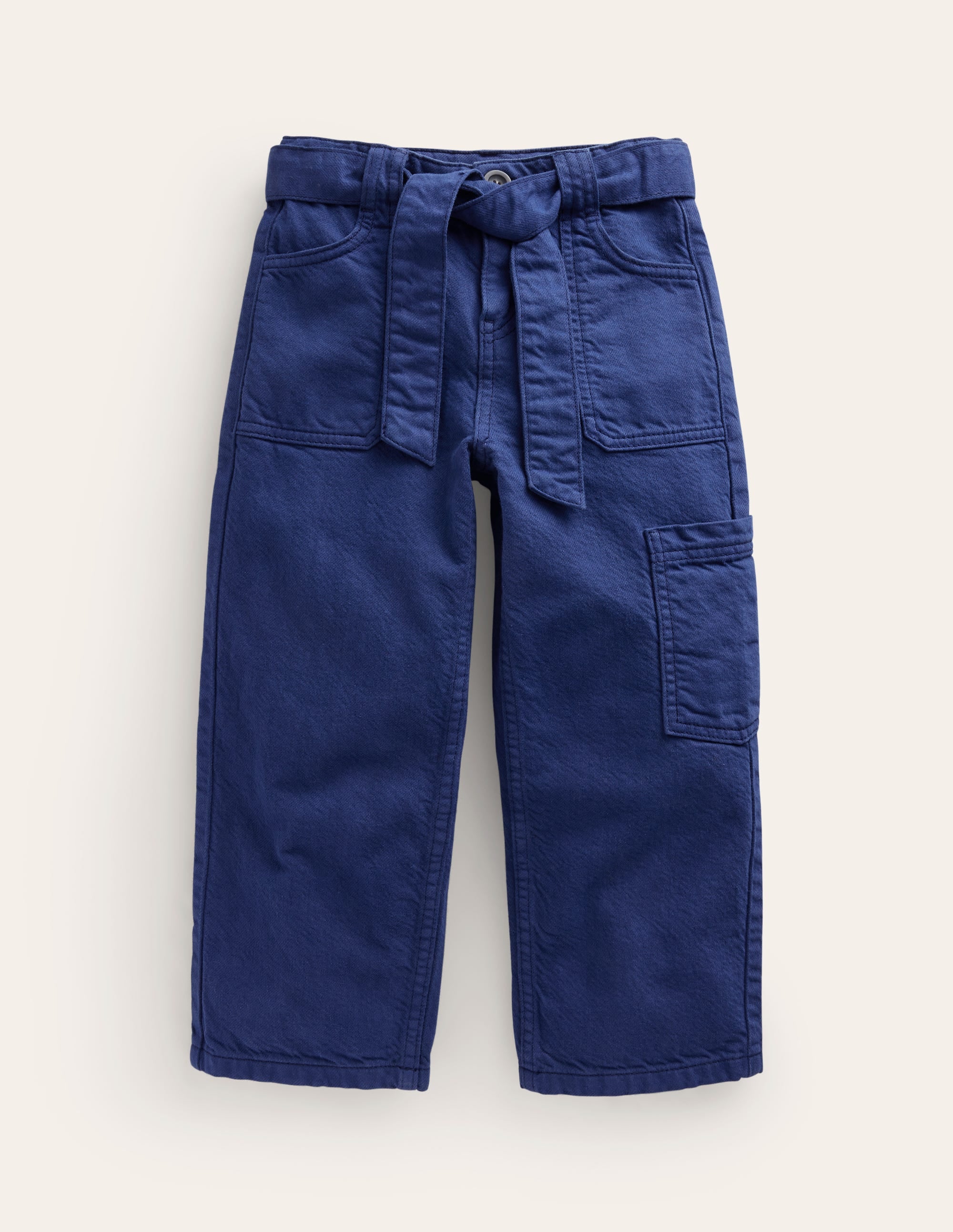 Cargohose mit Bindegürtel-Schuluniform-Marineblau - Image 1