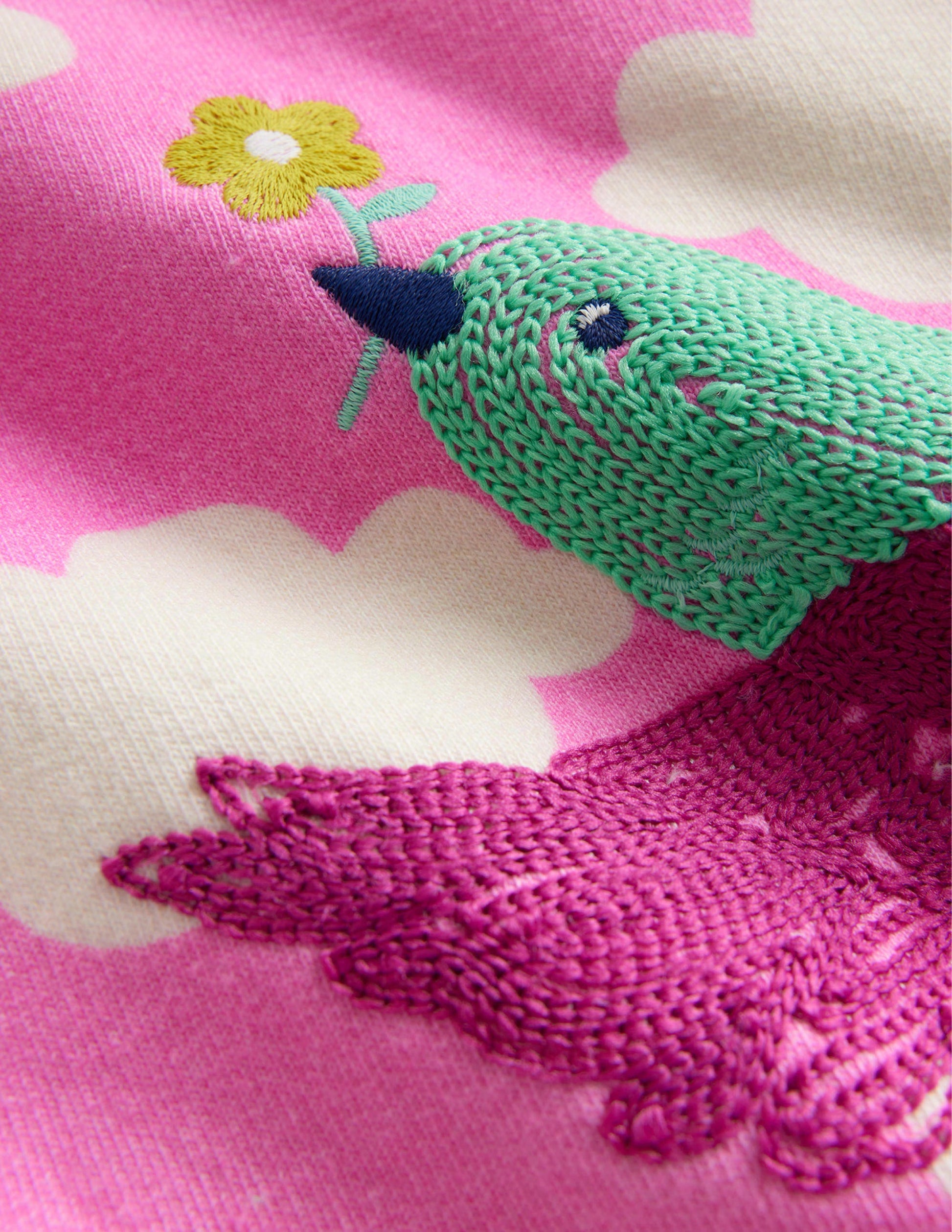 Sweatshirt mit Superstitch-Kosmos Rosa Wolken-3