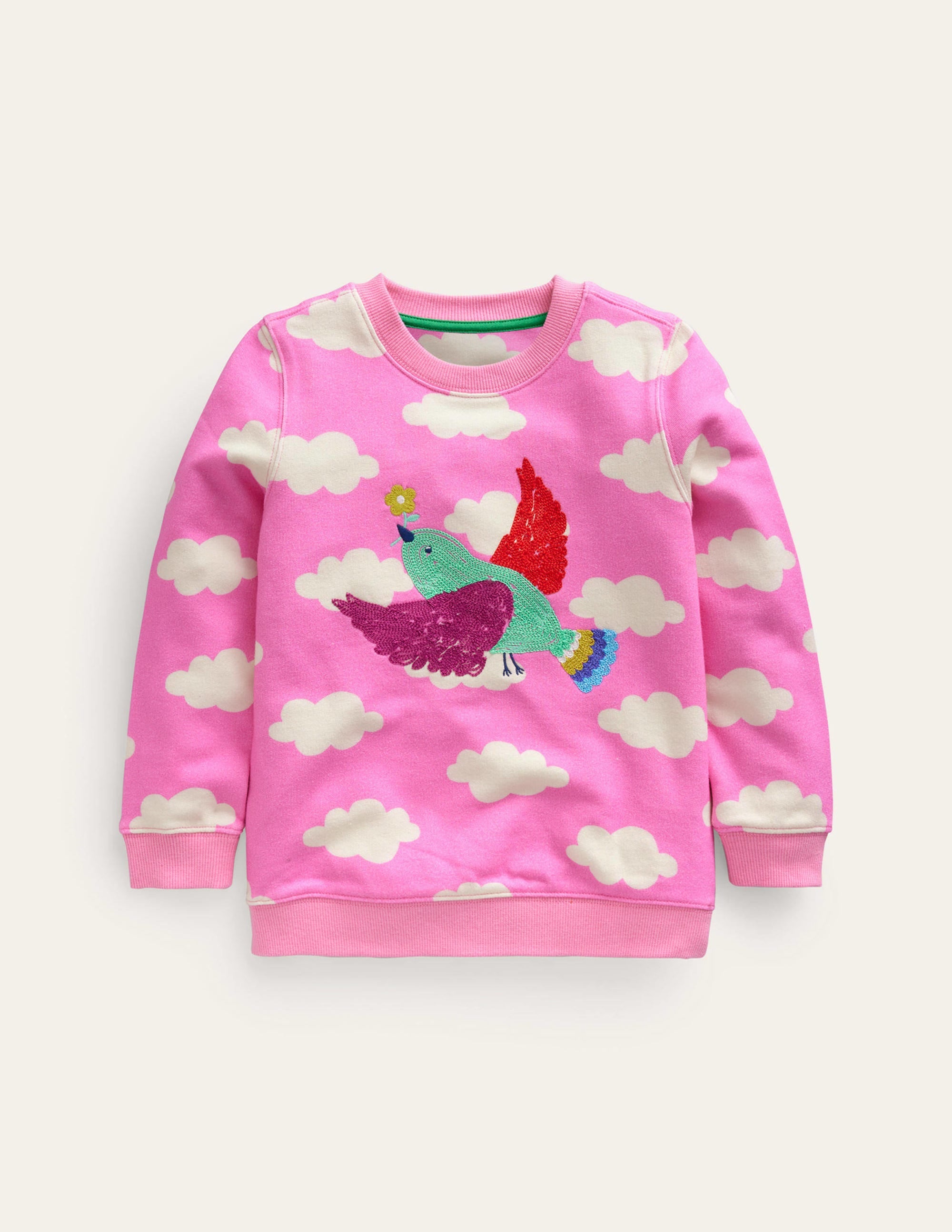 Sweatshirt mit Superstitch-Kosmos Rosa Wolken - Image 1