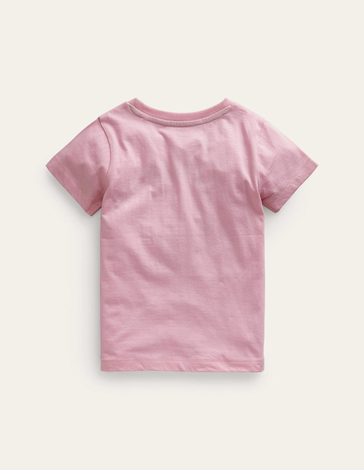T-Shirt mit Eingrifftasche-Zuckererbse Rosa-2