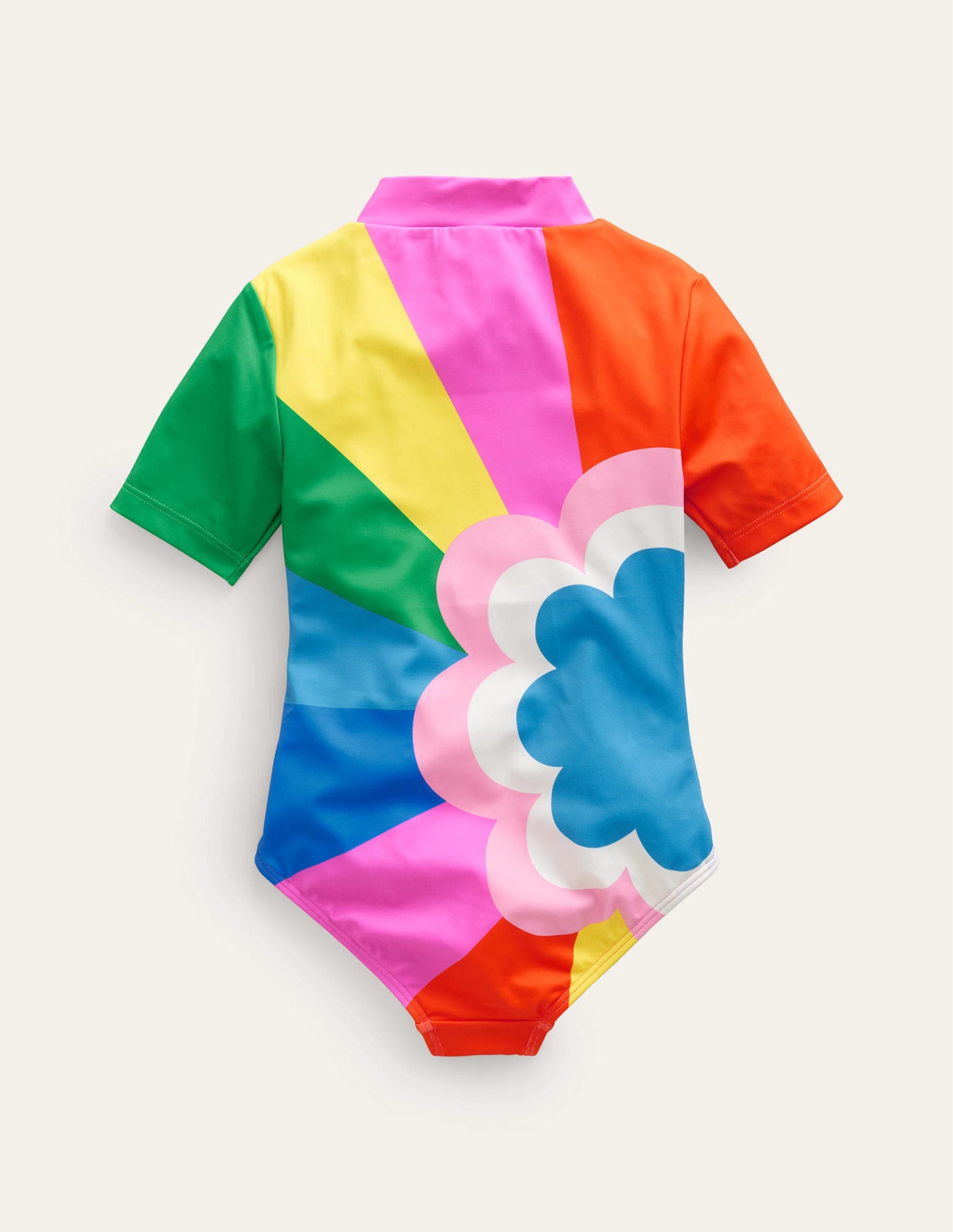 Maillot de bain à manches courtes-Motif Daisy Cloud multi-2