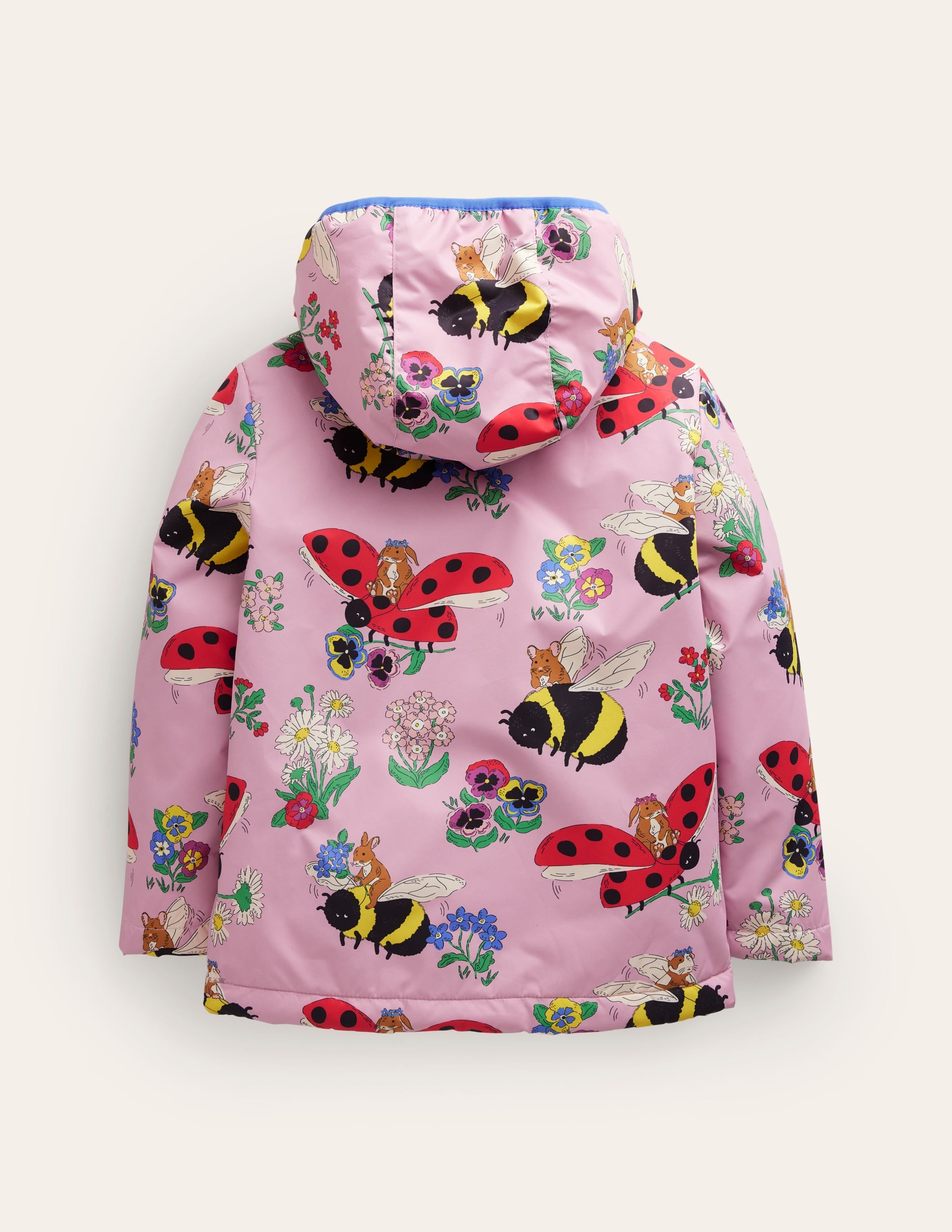 Anorak doublé de jersey-Bourdon rose amande sucrée - Image 2