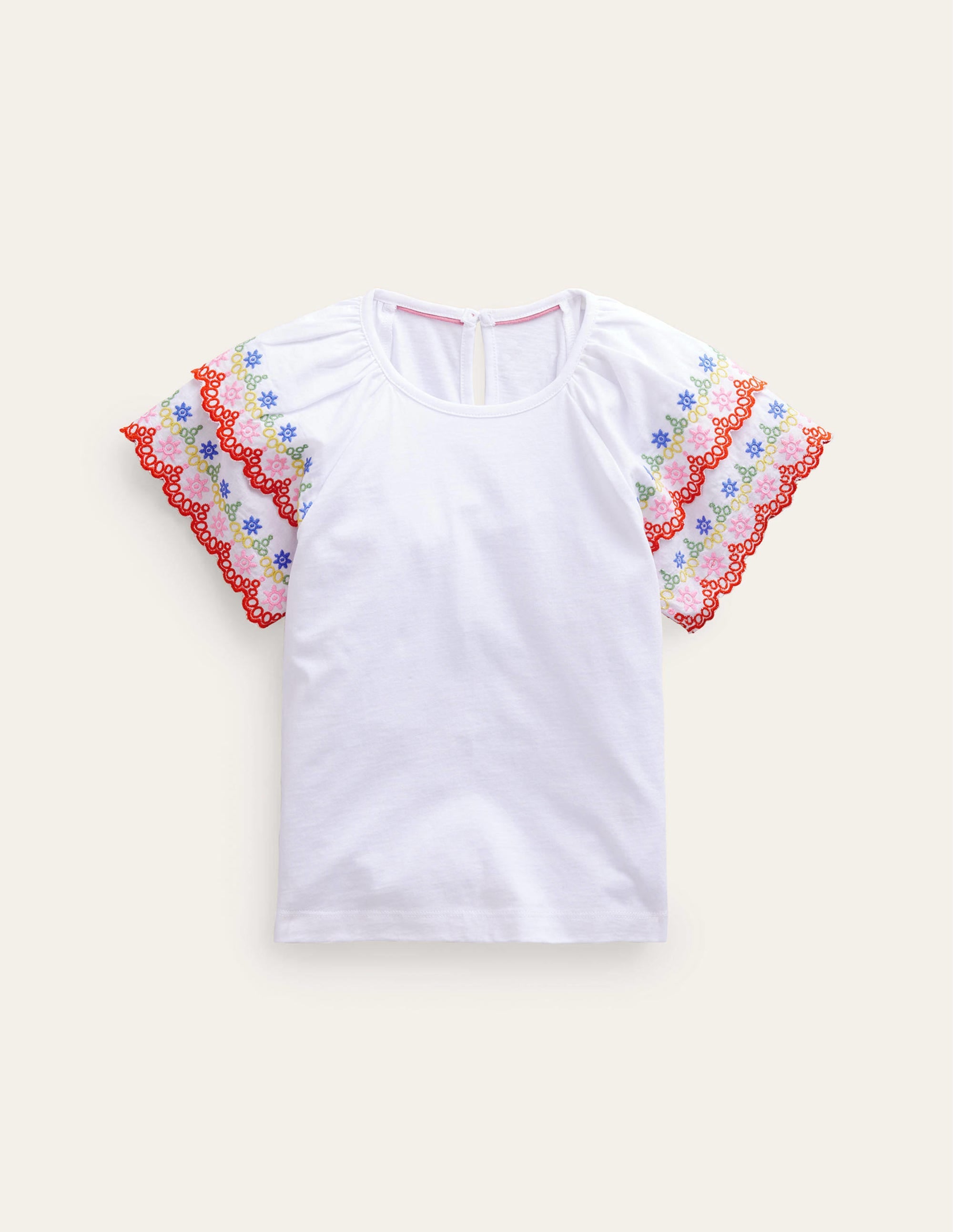 T-shirt à broderie anglaise-Ivoire/multi - Image 1