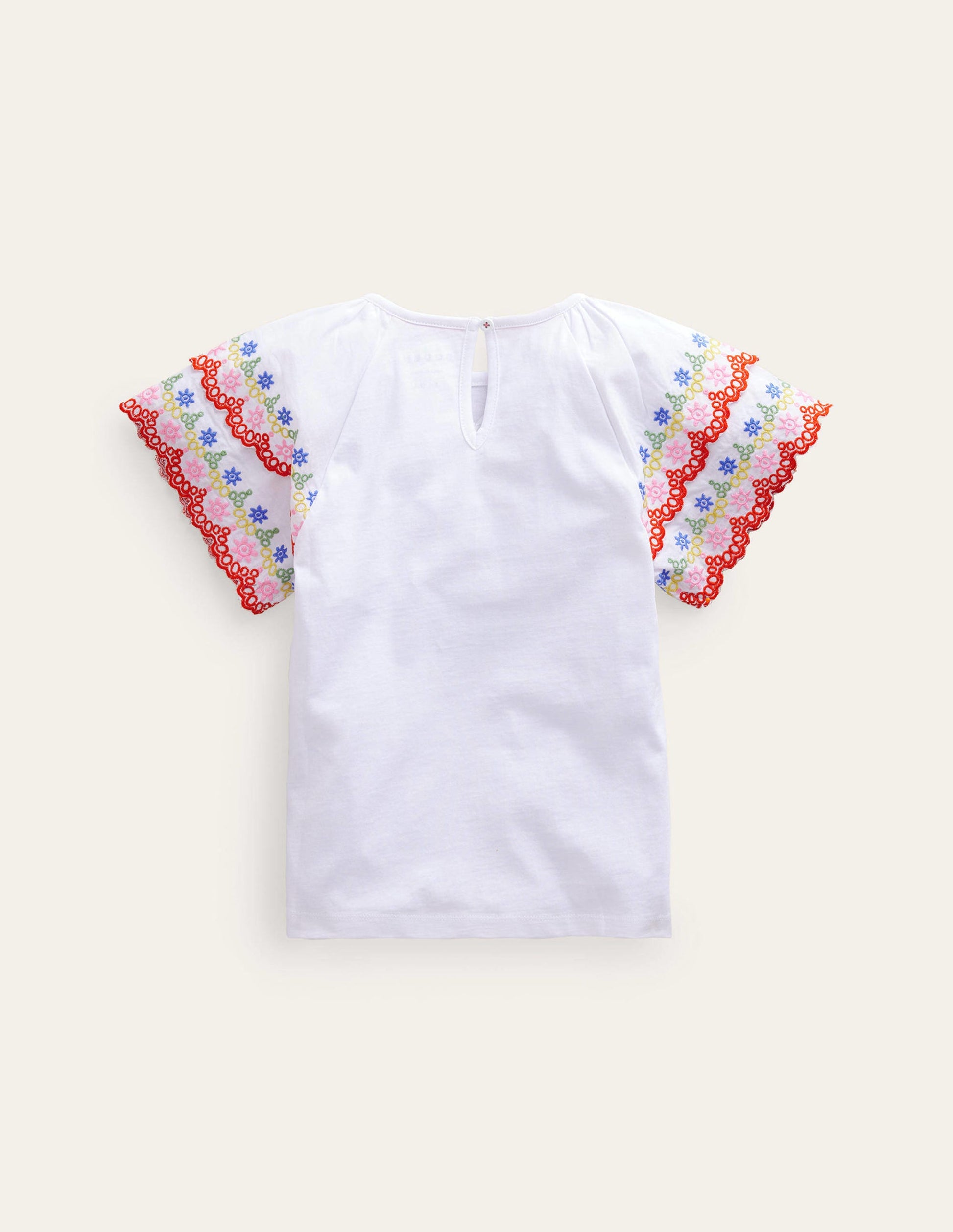 T-shirt à broderie anglaise-Ivoire/multi-2