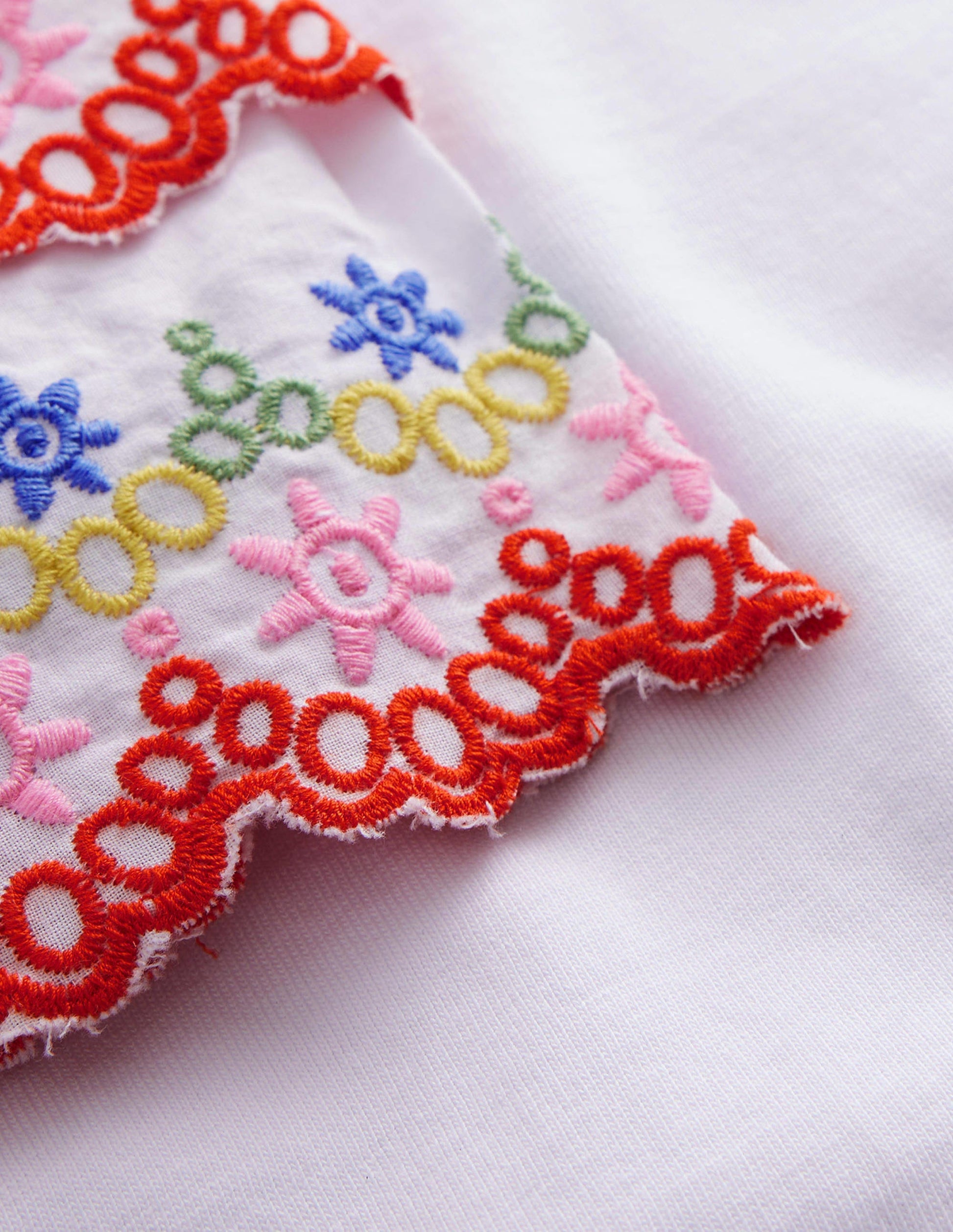 T-shirt à broderie anglaise-Ivoire/multi-3