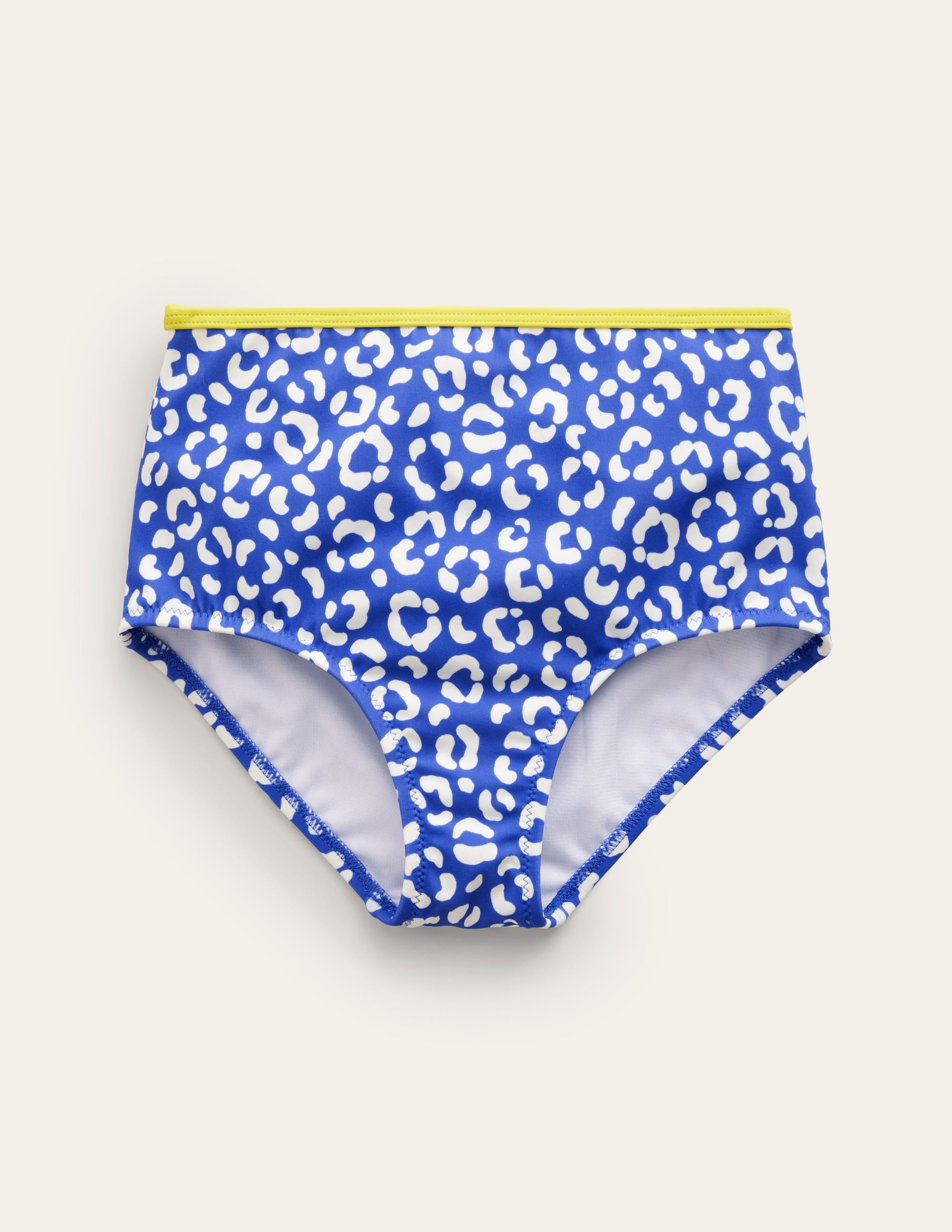 Bas de bikini taille haute-Blau Leopard - Image 1