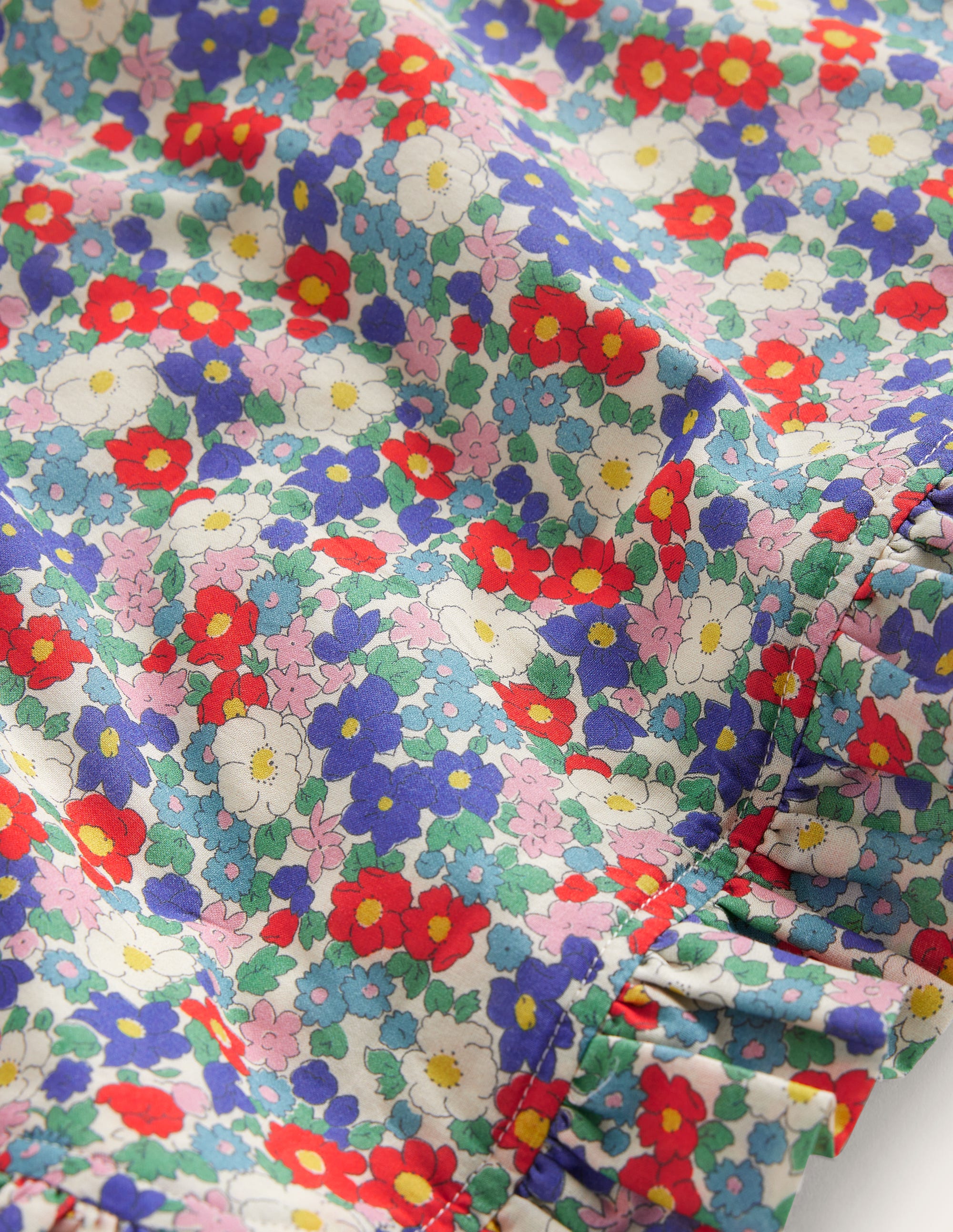 Poncho-Hoodie aus Frottee-Bunt Nautisch Blumenmuster - Image 3