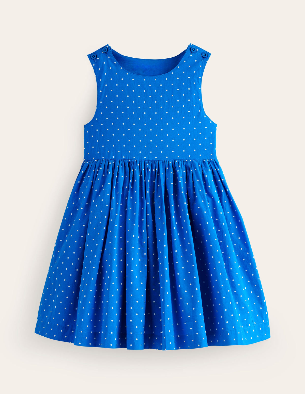 Kleid mit Applikation am Rücken-Blau mit Regenbogen-1
