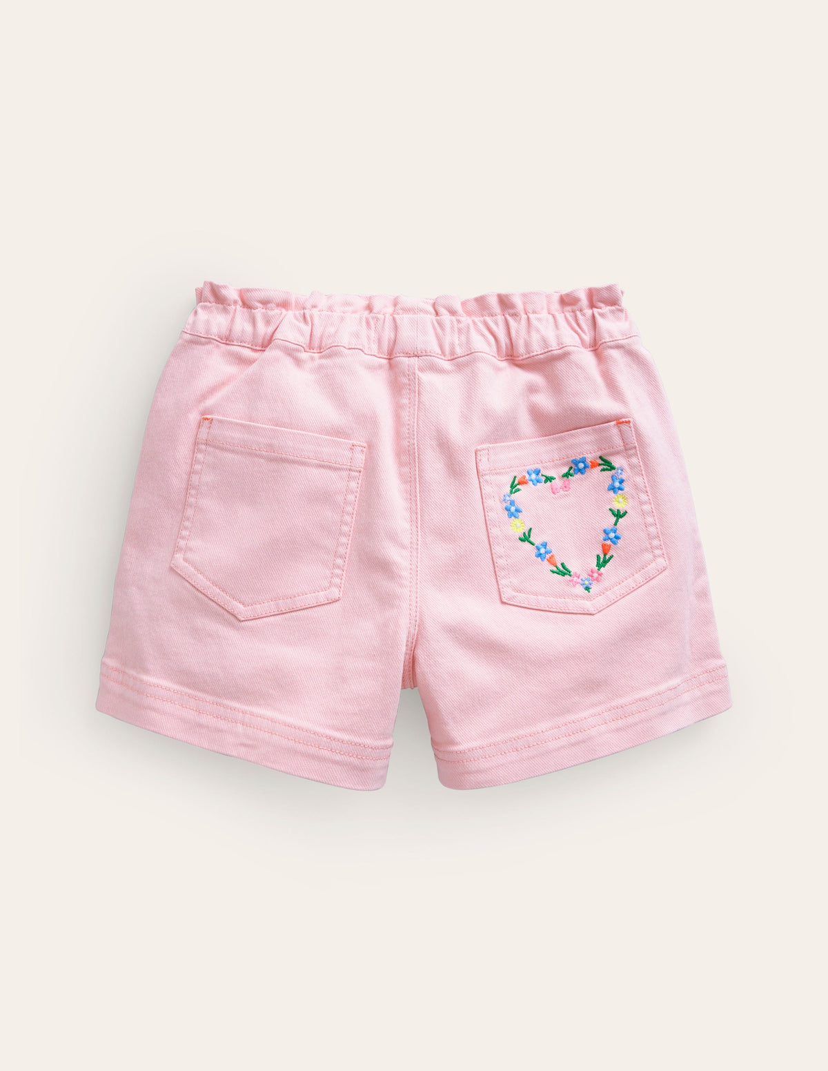 Pull-on Shorts-Ballet Pink Embroidery-2