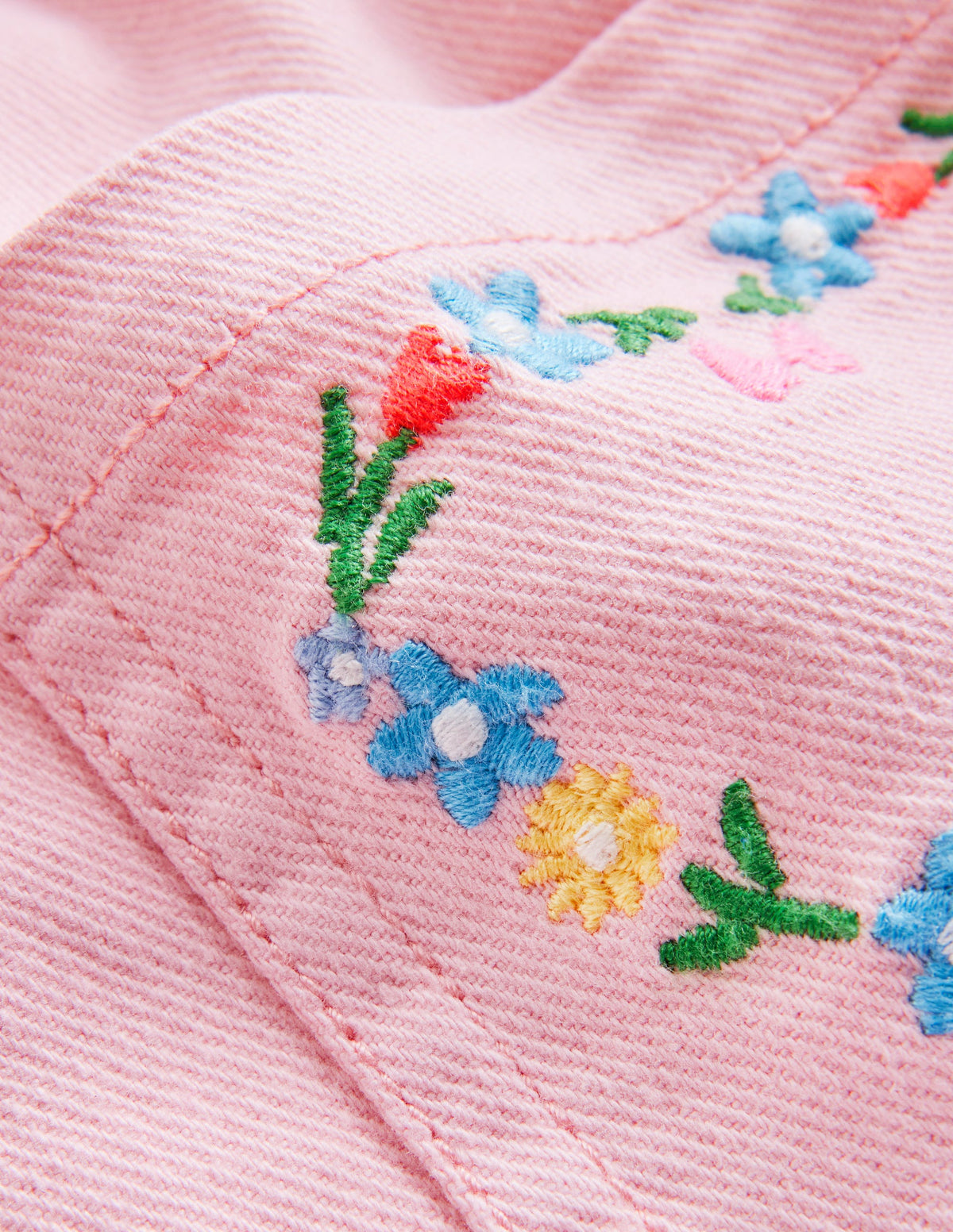 Pull-on Shorts-Ballet Pink Embroidery - Image 3